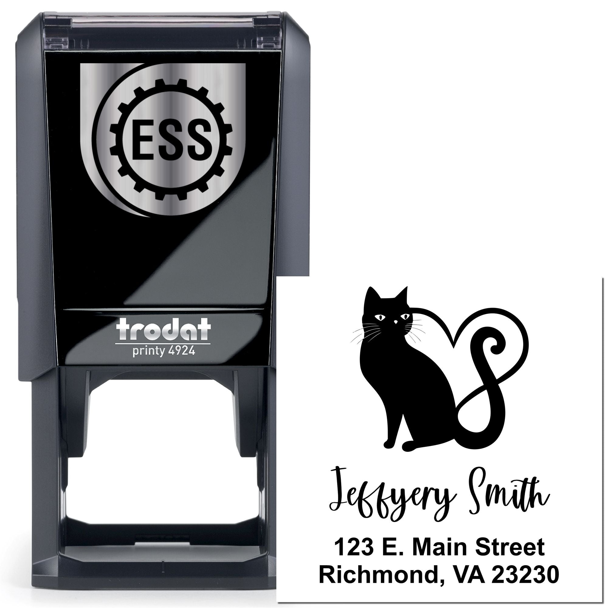 Self-Inking Purr-fect Love Name And Address Stamp - Engineer Seal Stamps