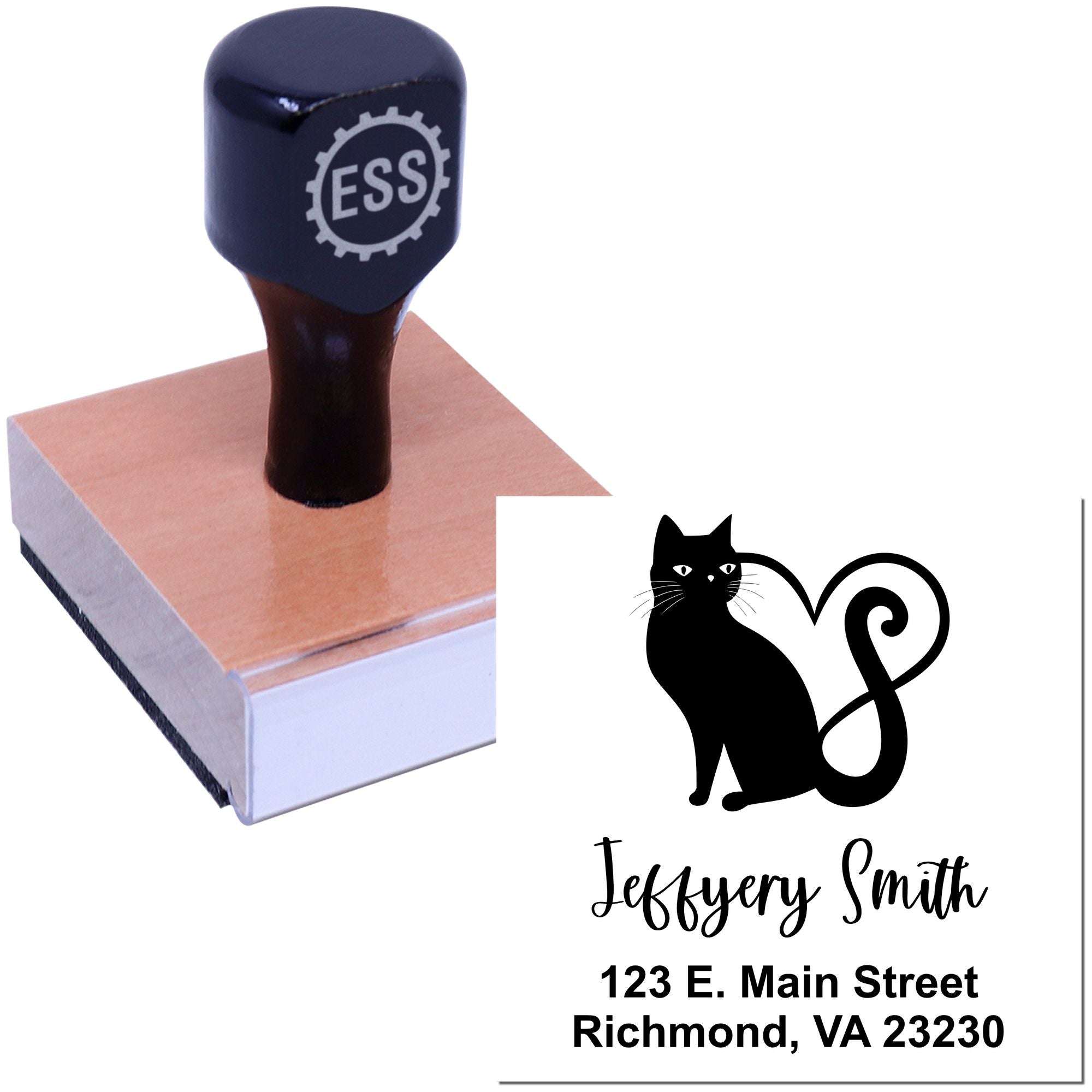 Purr-fect Love Personalized New Home Stamper - Engineer Seal Stamps