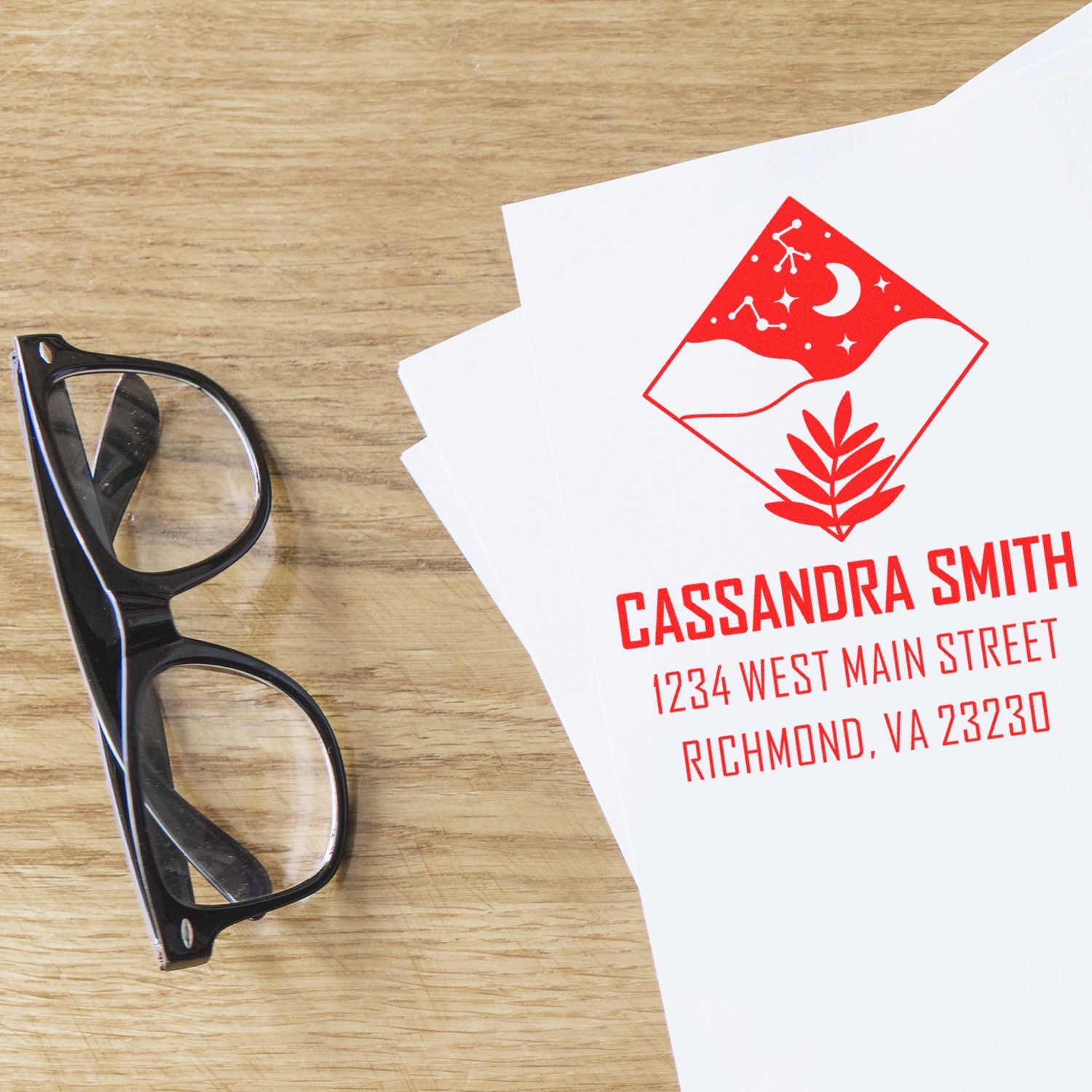 Desert Sky Customized Return Address Stamp - Engineer Seal Stamps