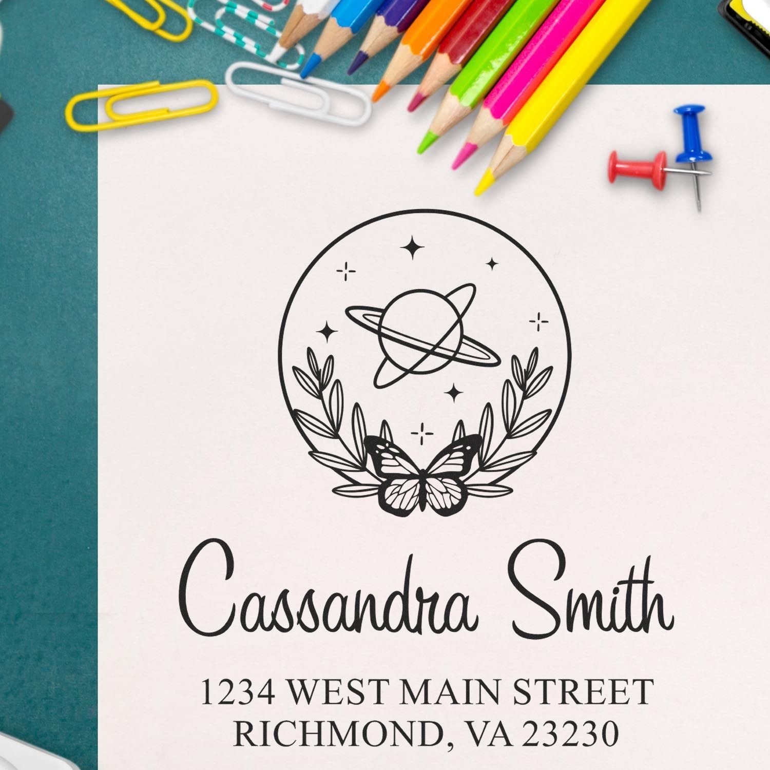 Lovely Planet Customized Return Address Stamper - Engineer Seal Stamps