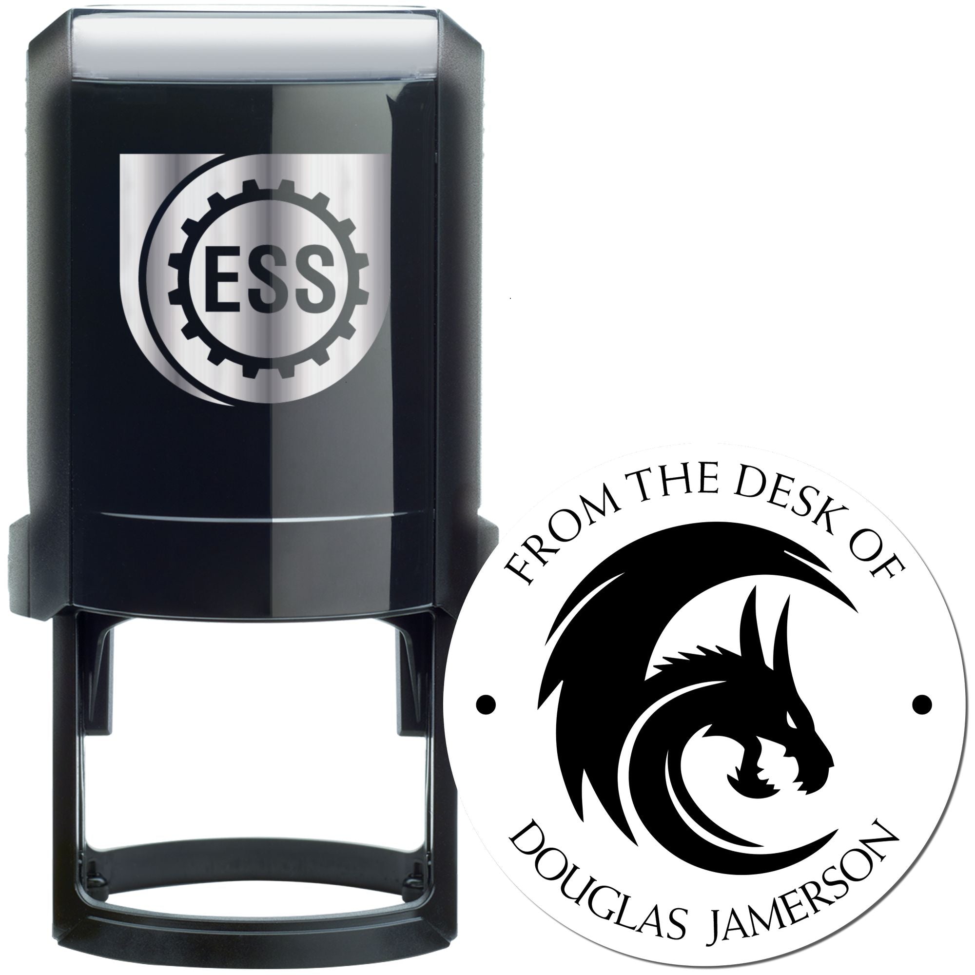 Self-Inking Flame Whisker Custom Made Belongs To Stamper - Engineer Seal Stamps