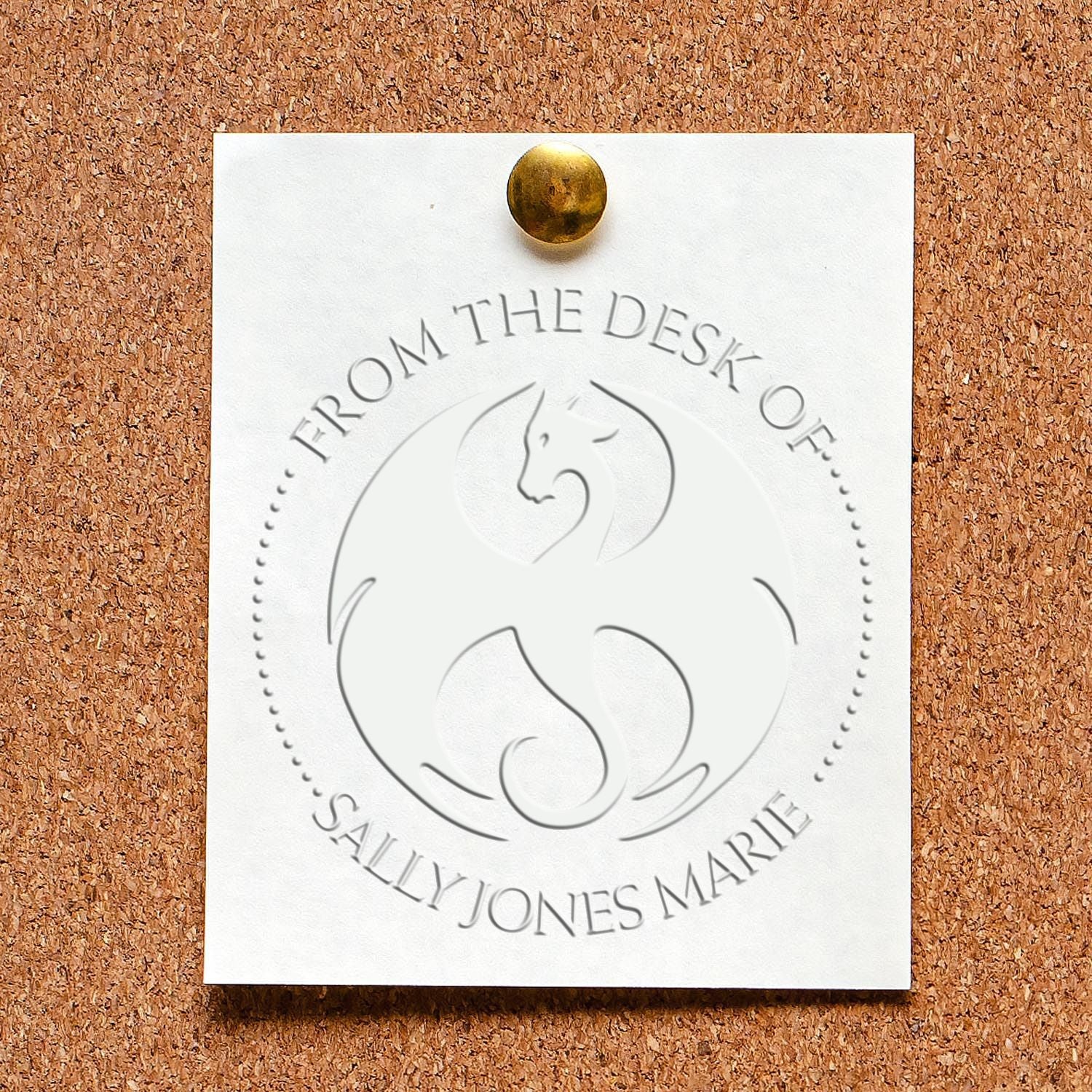 Soft Sparkle Scales Personalized Book Embossing Seal - Engineer Seal Stamps