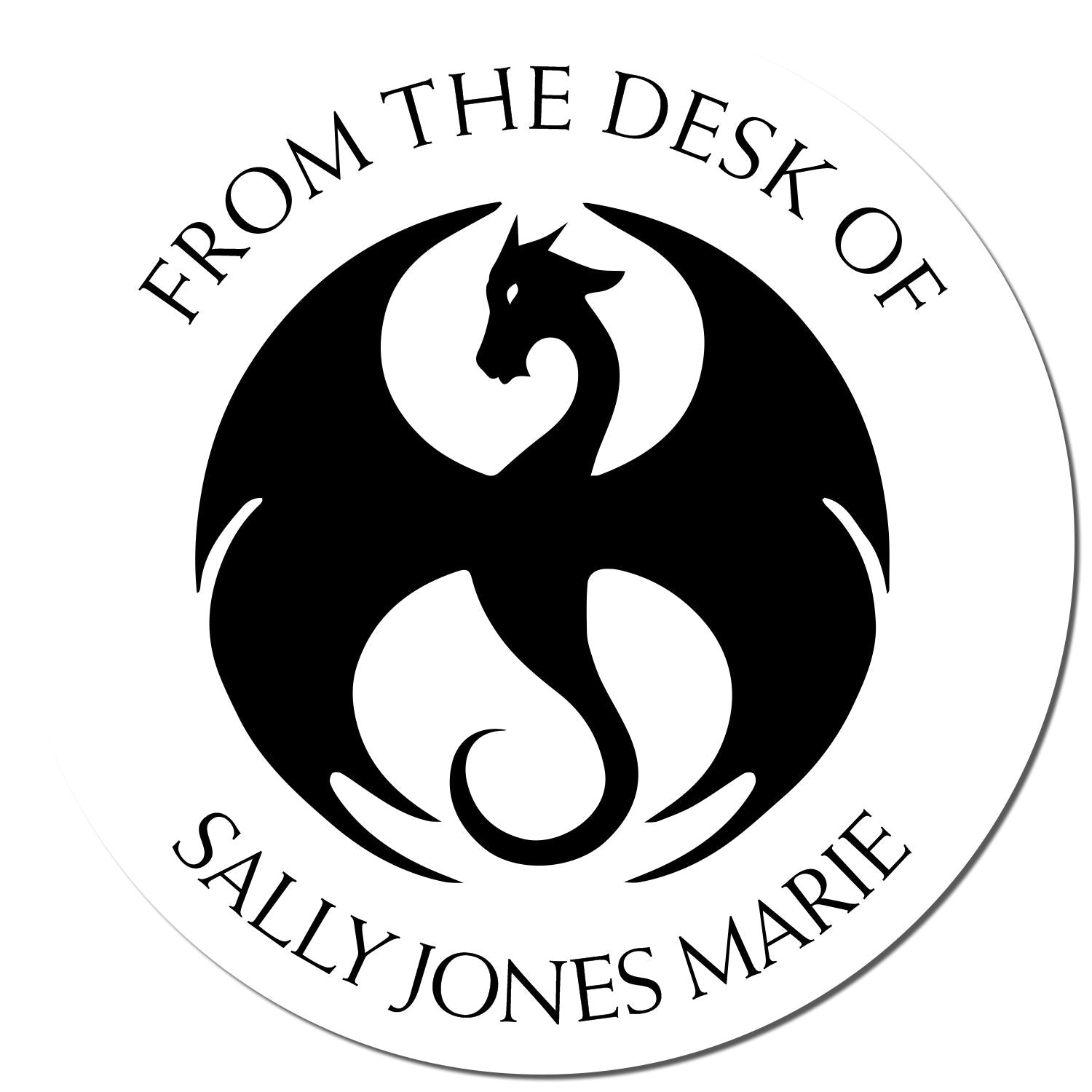 Pre-Inked Sparkle Scales Personalized My Library Stamp - Engineer Seal Stamps