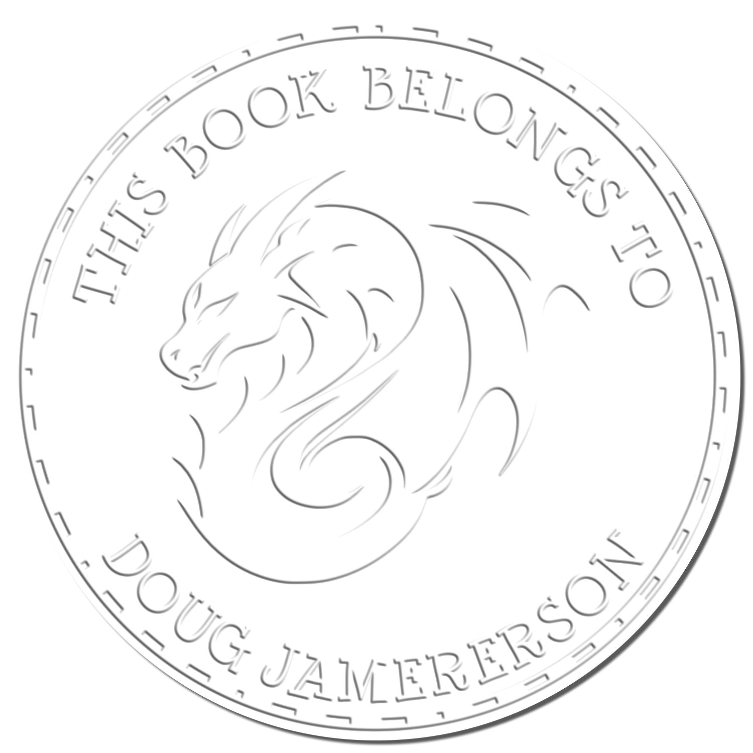 Desk Glimmer Glide Personalized My Library Embosser - Engineer Seal Stamps