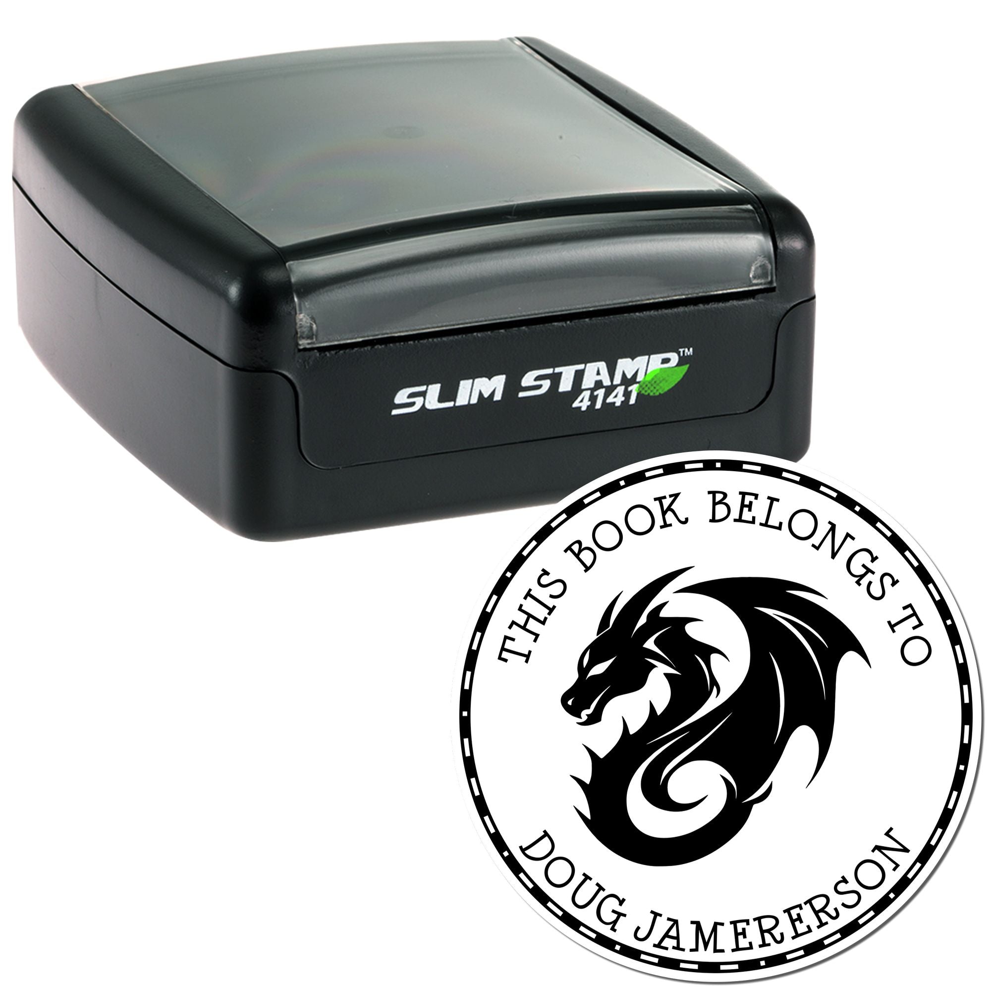 Pre-Inked Glimmer Glide Personalized Name Stamper - Engineer Seal Stamps