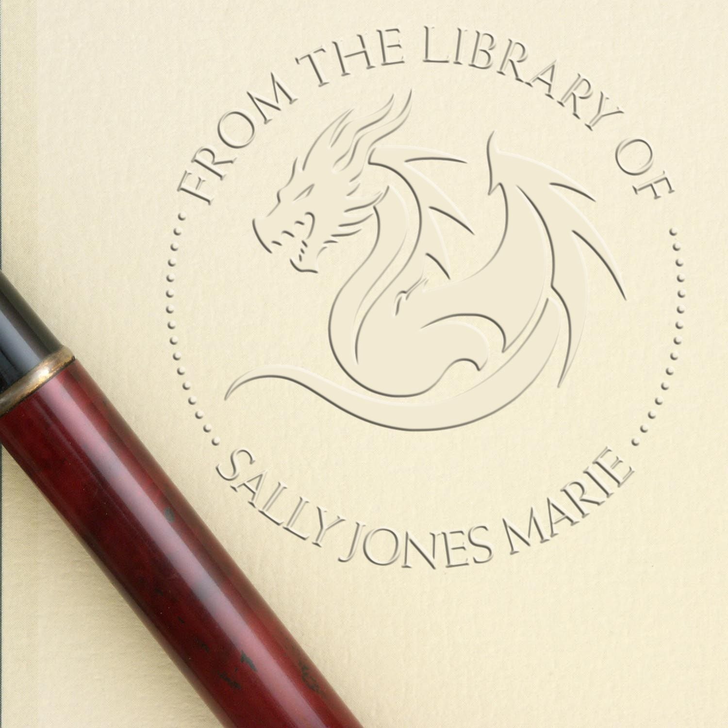 Soft Thunder Tail Personalized Book Belongs to Embossed Stamp - Engineer Seal Stamps