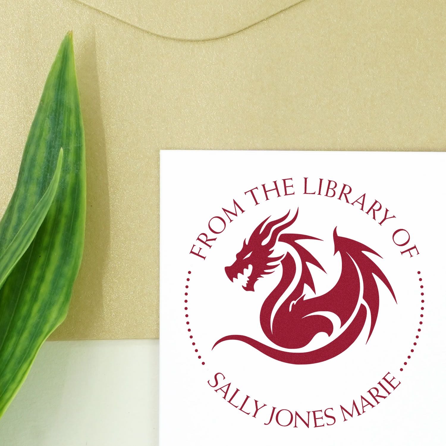 Pre-Inked Thunder Tail Personalized Name Inscription Stamp - Engineer Seal Stamps