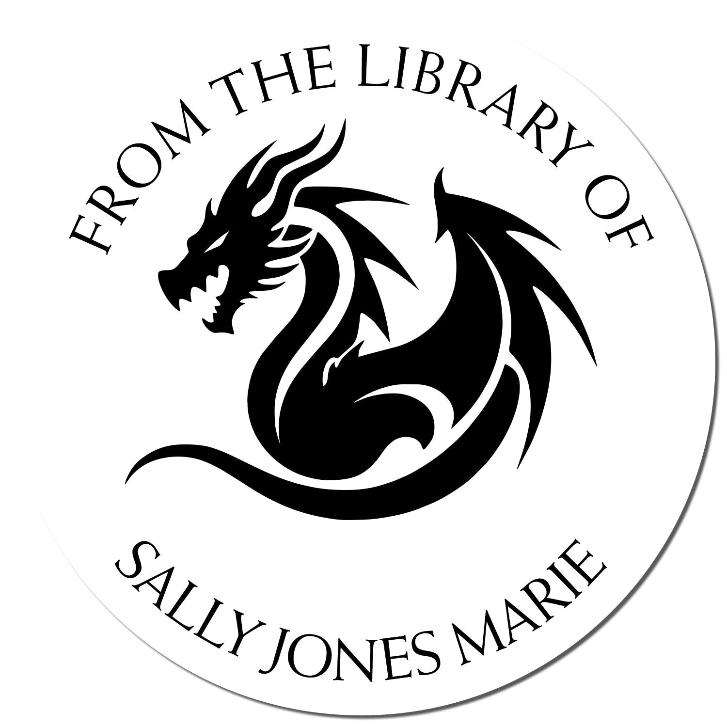 Pre-Inked Thunder Tail Personalized Name Inscription Stamp - Engineer Seal Stamps