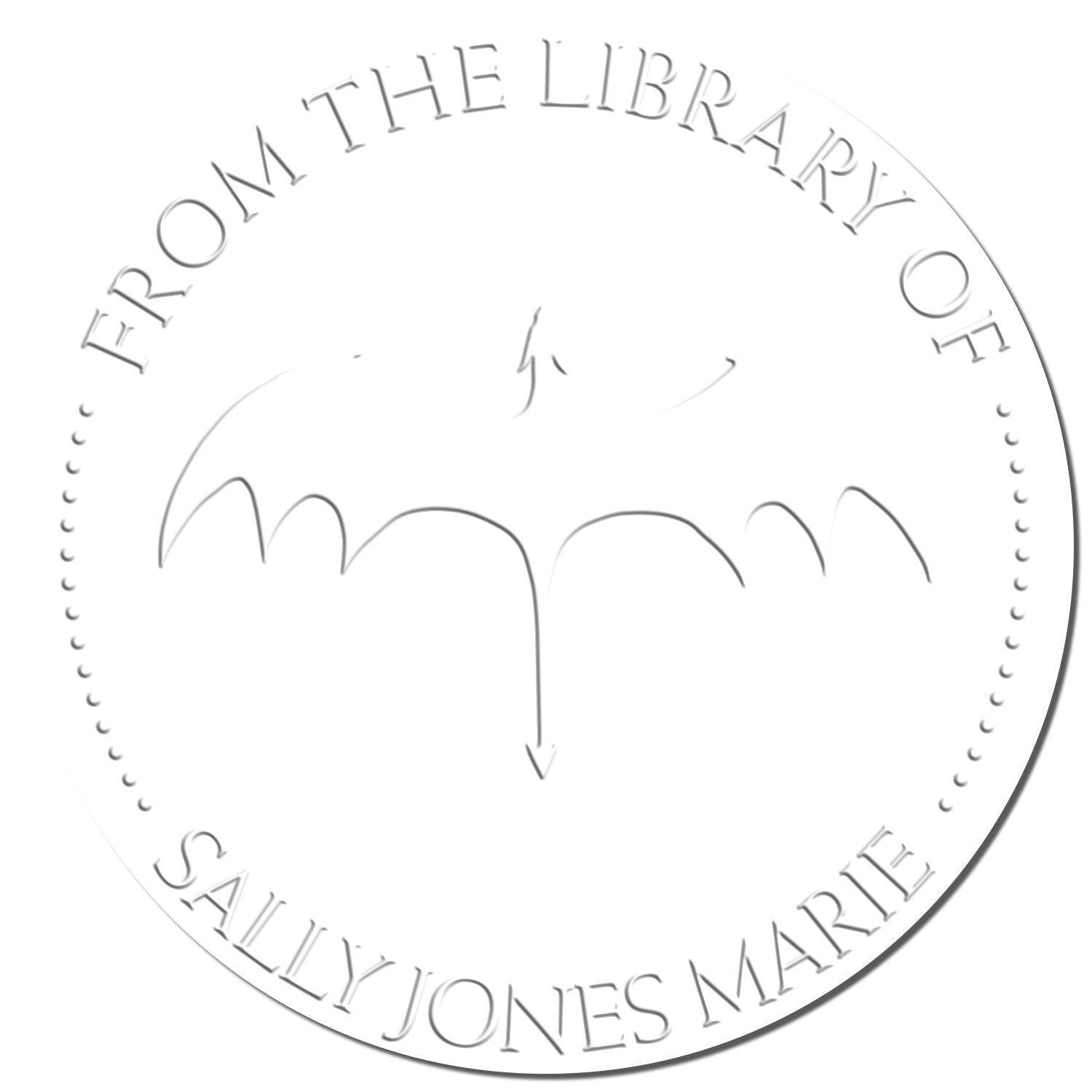 Desk Emerald Eyes Personalized My Library Embossing Stamp - Engineer Seal Stamps