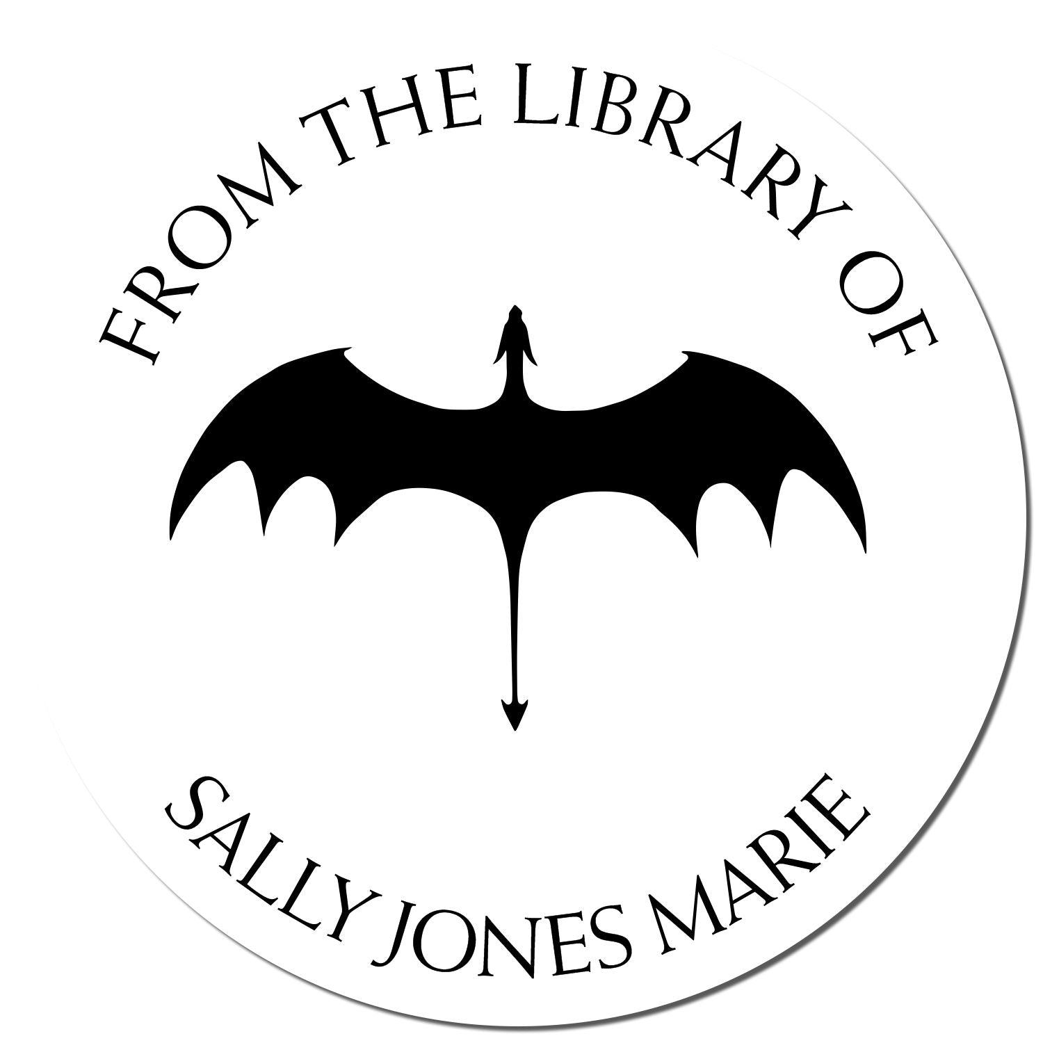 Self-Inking Emerald Eyes Custom Made Book Belongs to Stamper - Engineer Seal Stamps