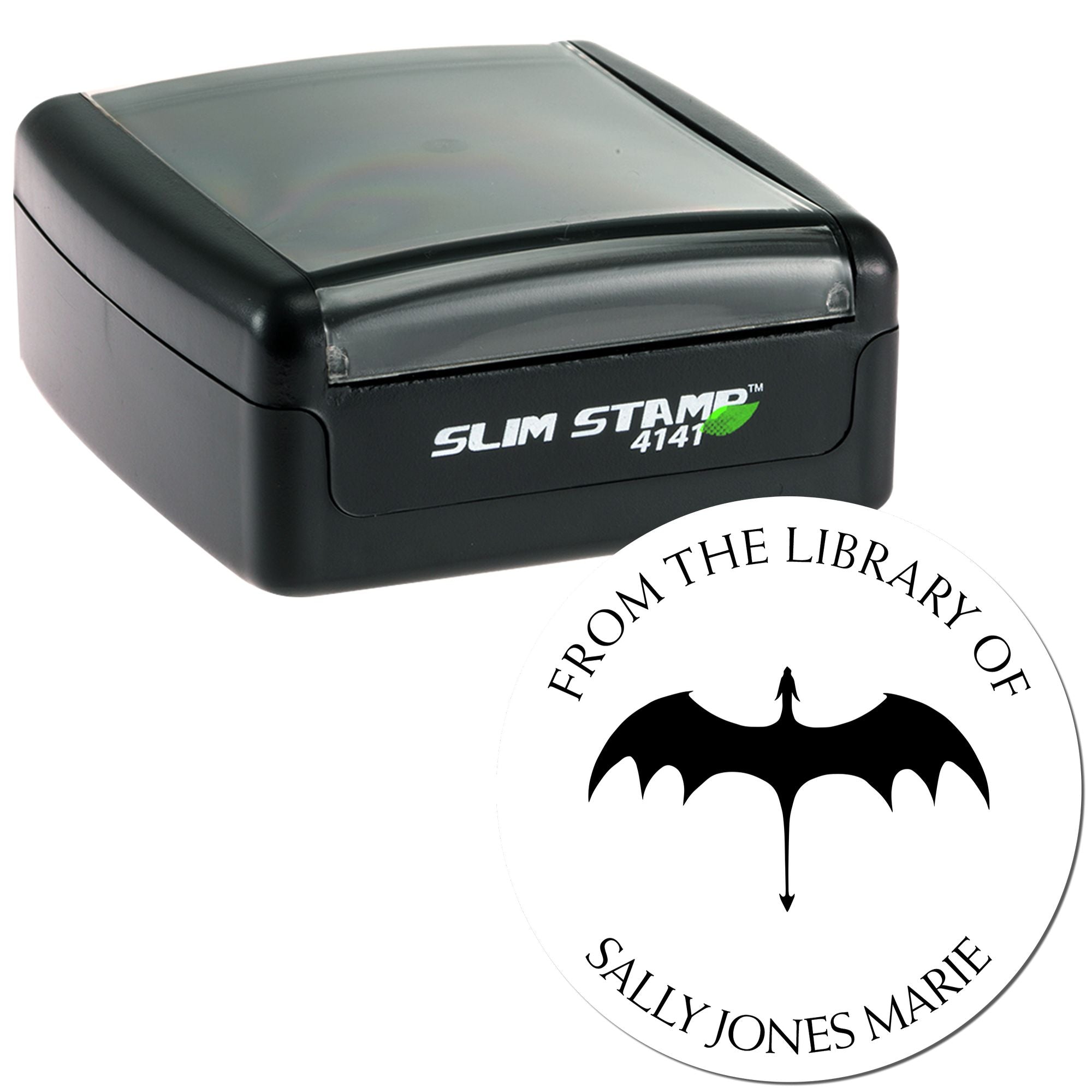 Pre-Inked Emerald Eyes Personalized Name Inscription Stamper - Engineer Seal Stamps