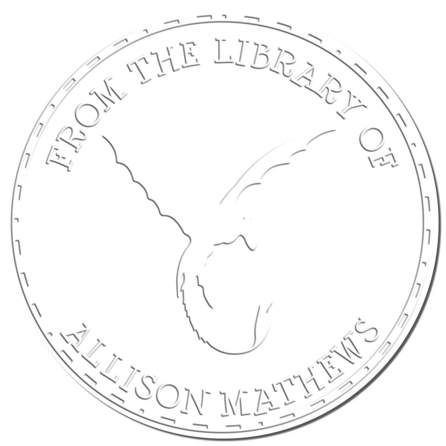 Desk Frost Breath Personalized My Library Paper Embosser - Engineer Seal Stamps