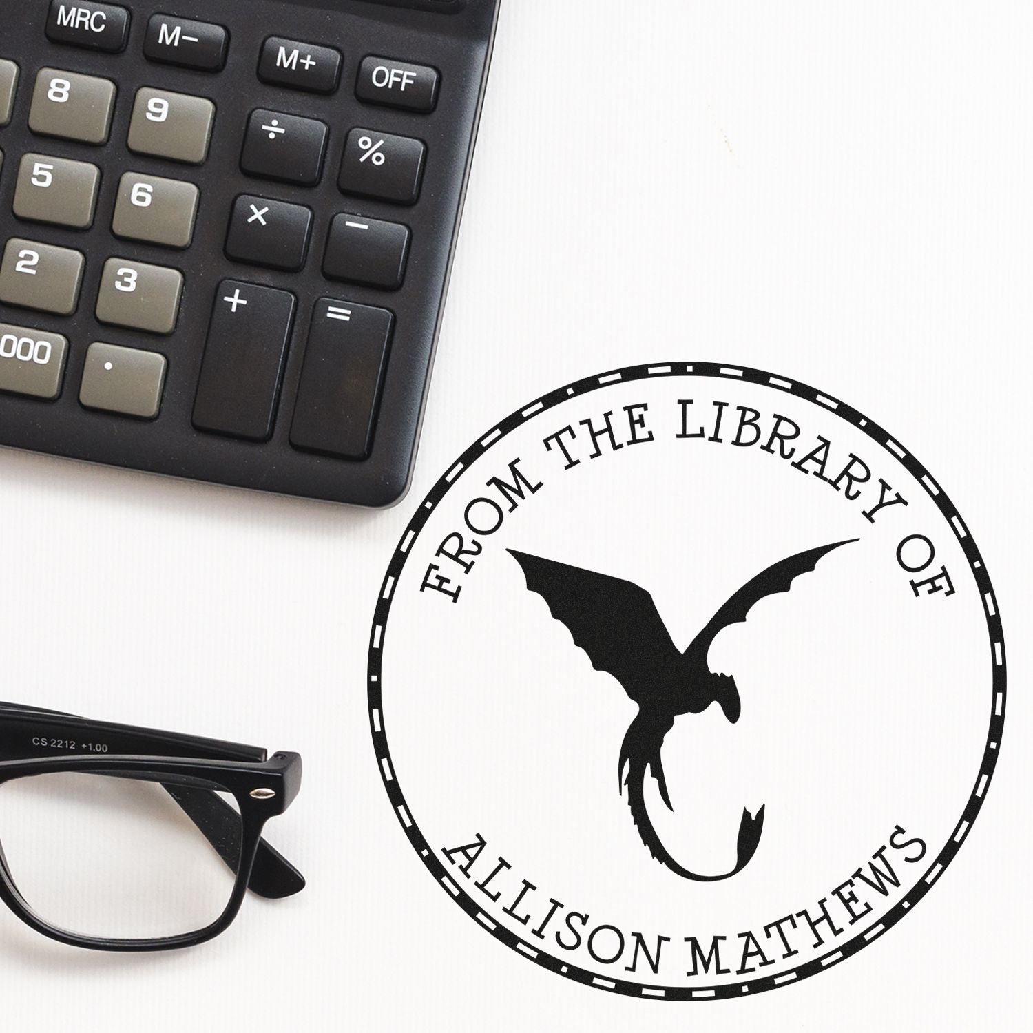 PSI Pre-Inked Frost Breath Custom Made Reader Stamp - Engineer Seal Stamps