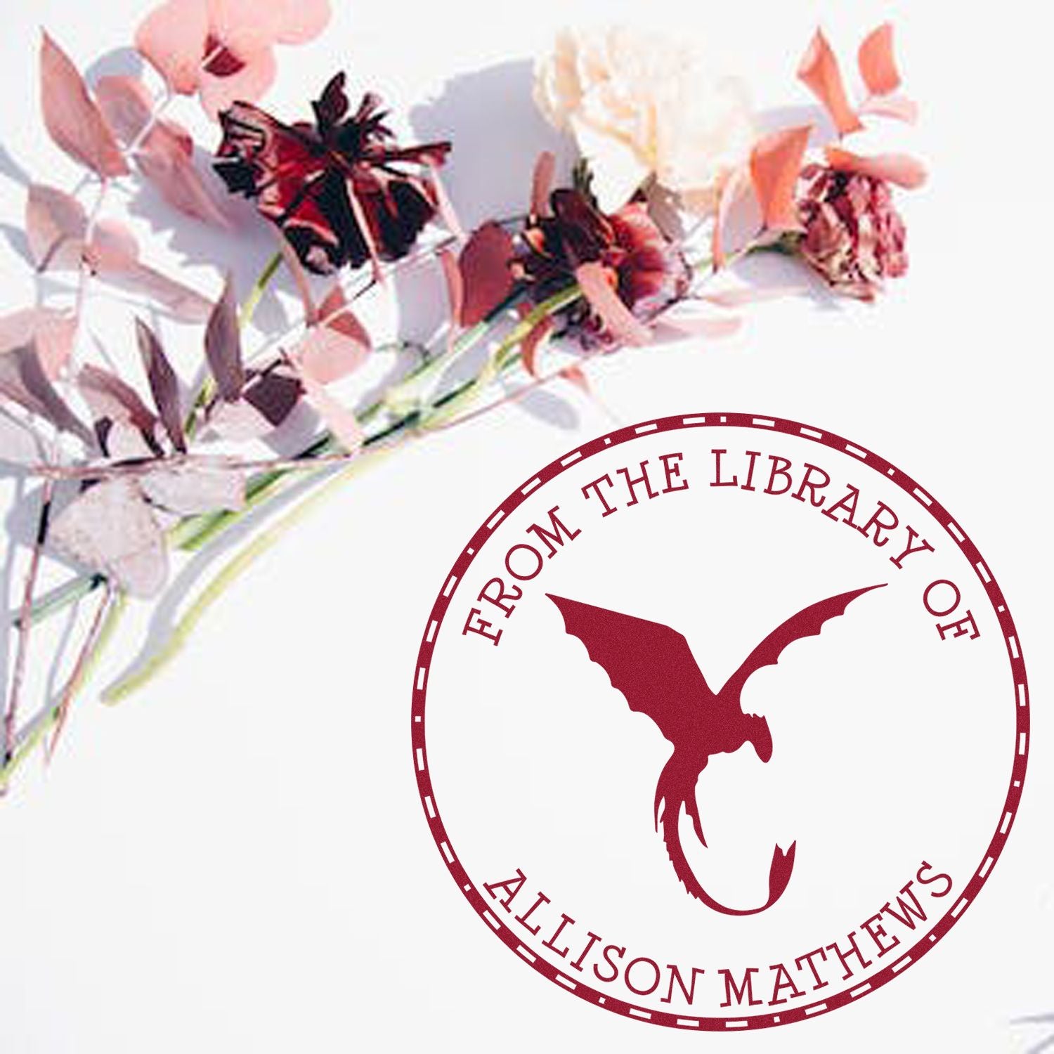 Wood Handle Frost Breath Custom Bookplate Stamp - Engineer Seal Stamps