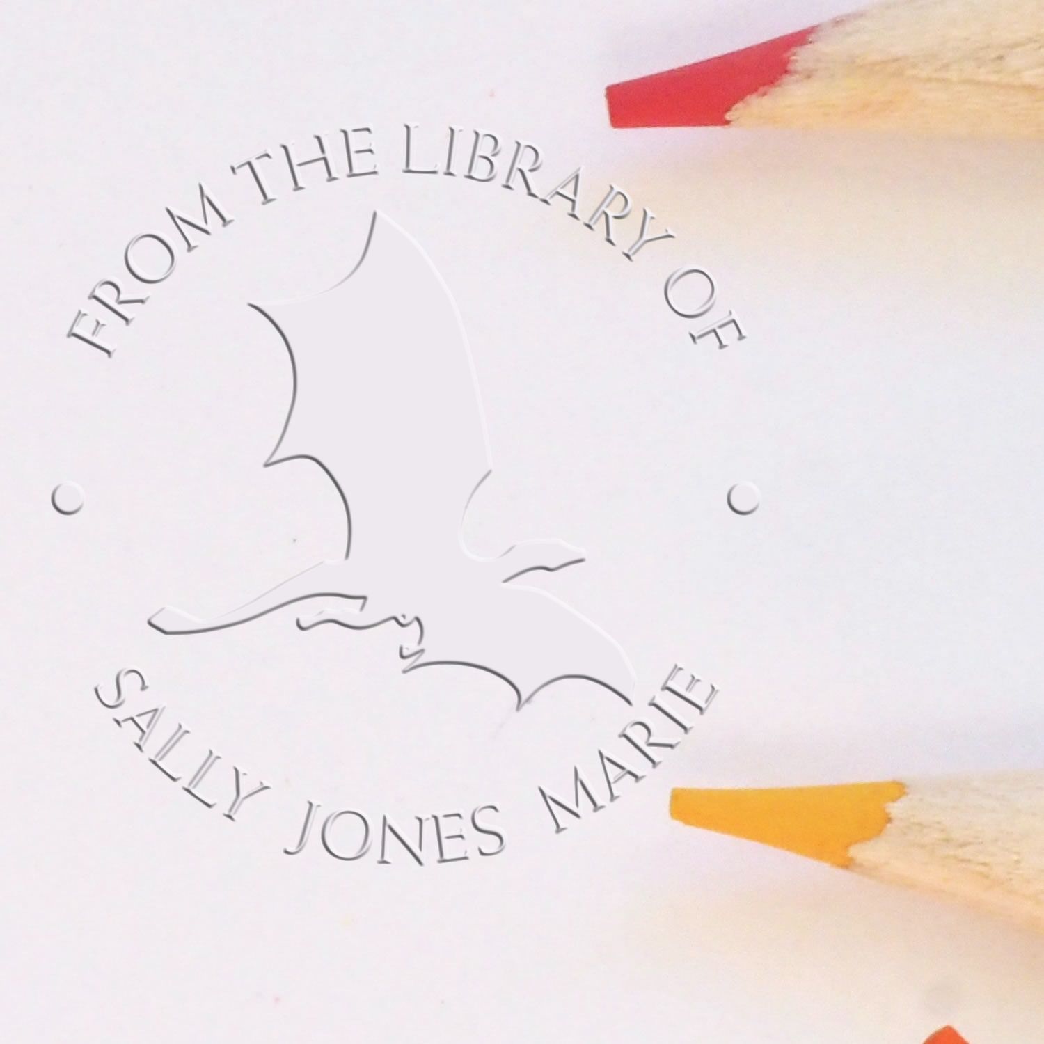 Desk Sky Dancer Personalized My Library Seal Press - Engineer Seal Stamps