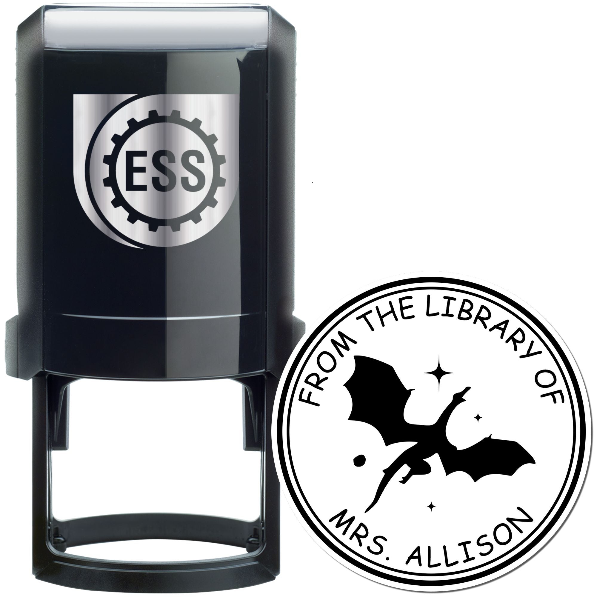 Self-Inking Aurora Wing Custom Made Book Lover Stamp - Engineer Seal Stamps