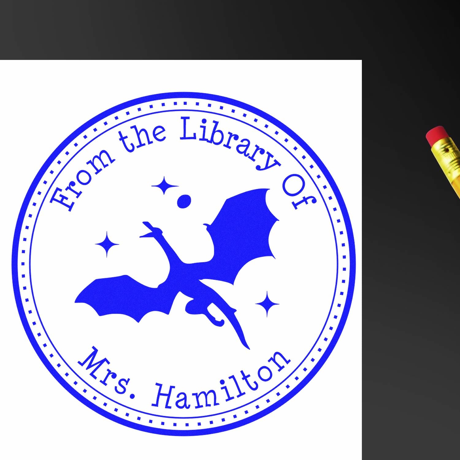 Self-Inking Rune Claw Custom Made Book Lover Stamper - Engineer Seal Stamps