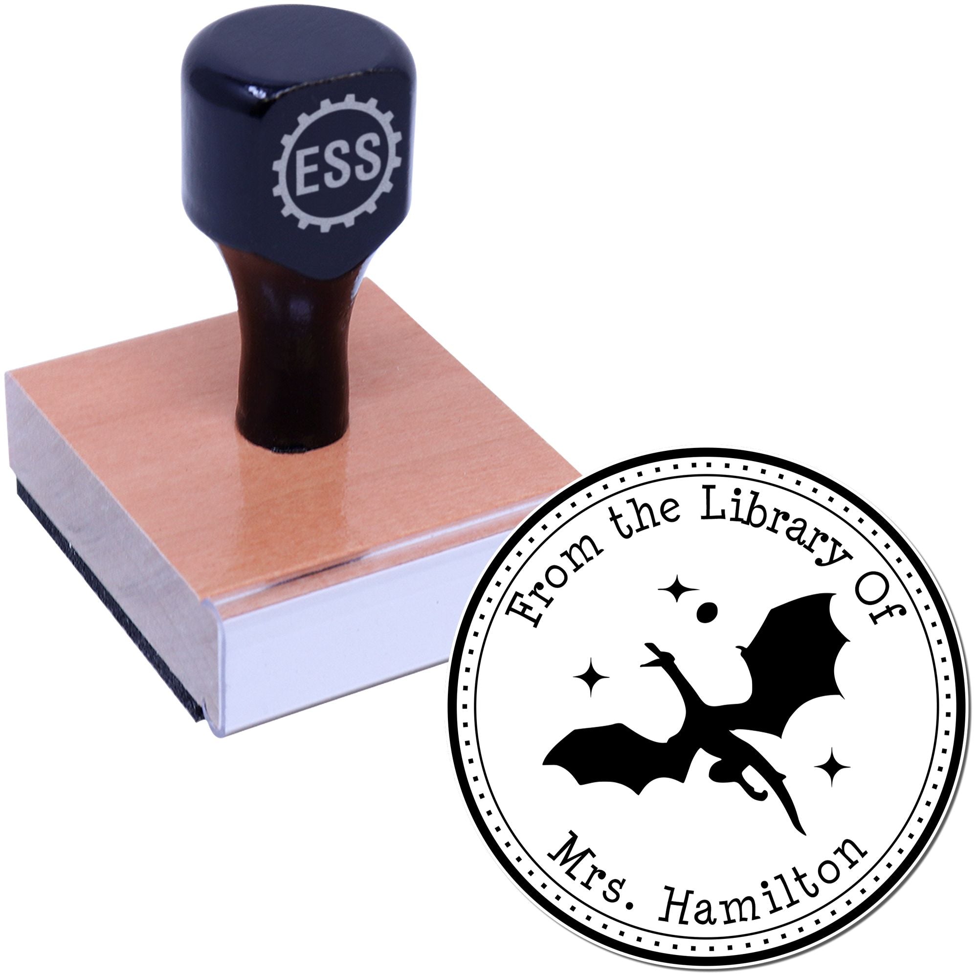 Wood Handle Rune Claw Custom Bookworm Stamper - Engineer Seal Stamps