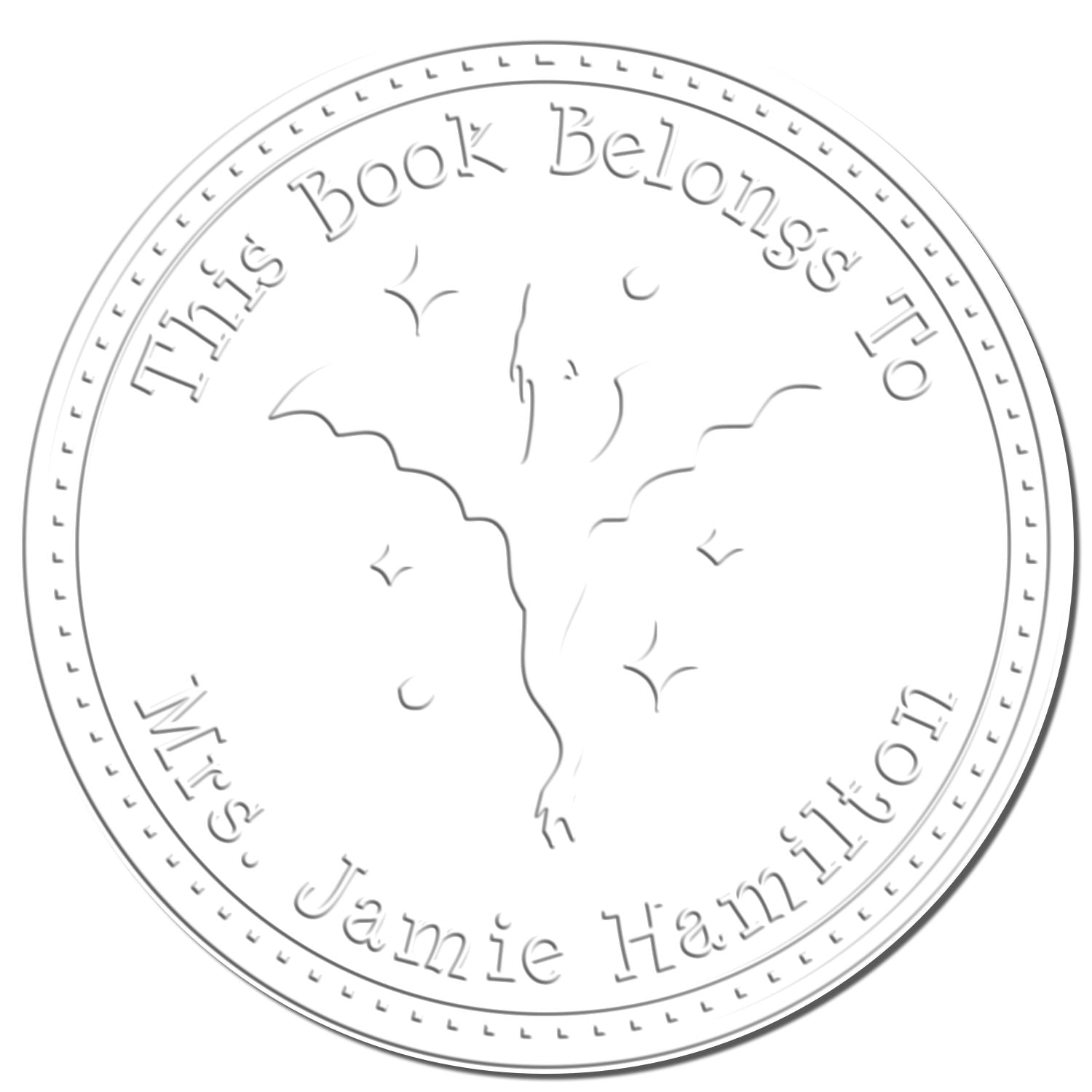 Soft Star Roar Personalized Book Library Embossed Stamp - Engineer Seal Stamps
