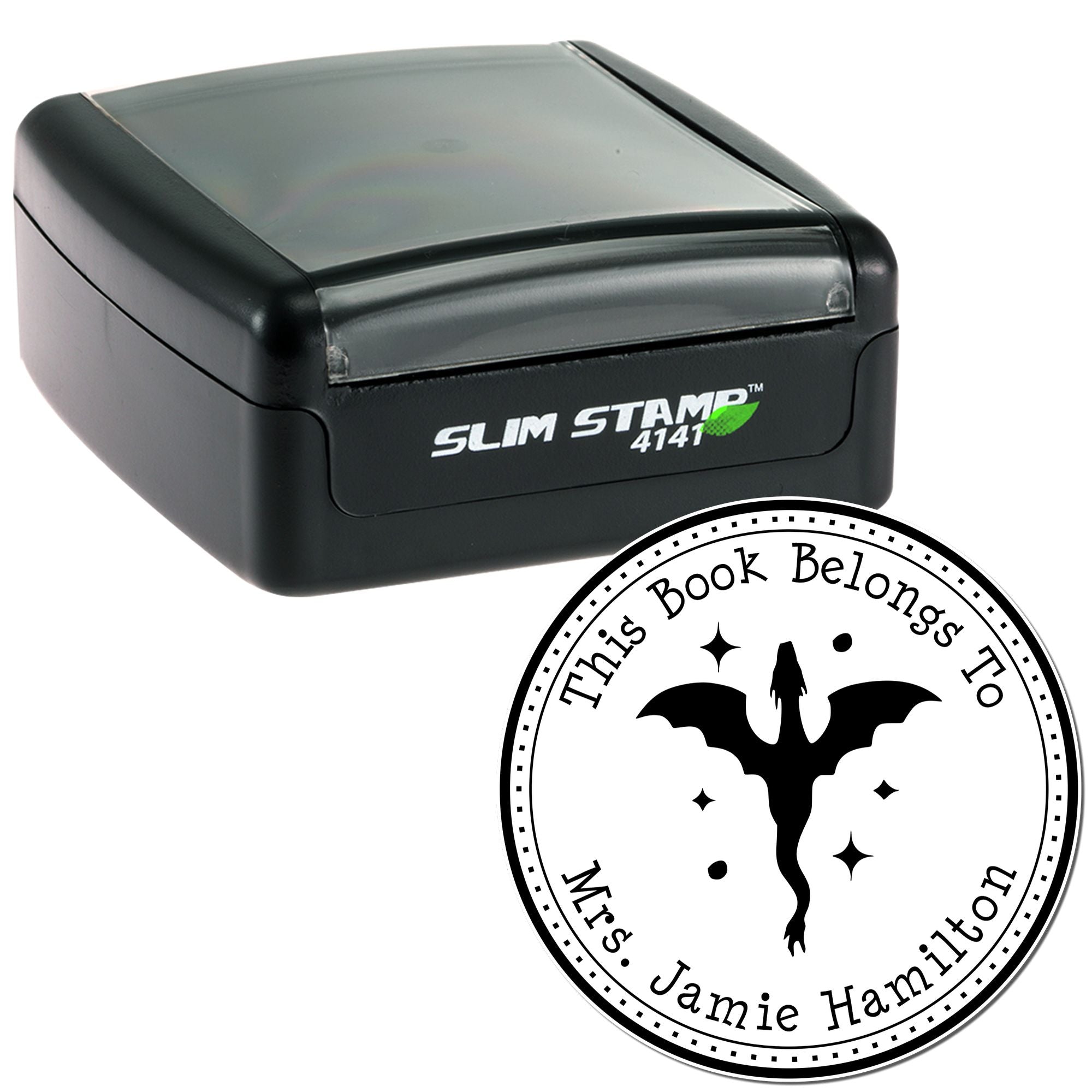 Pre-Inked Star Roar Personalized Private Library Stamp - Engineer Seal Stamps