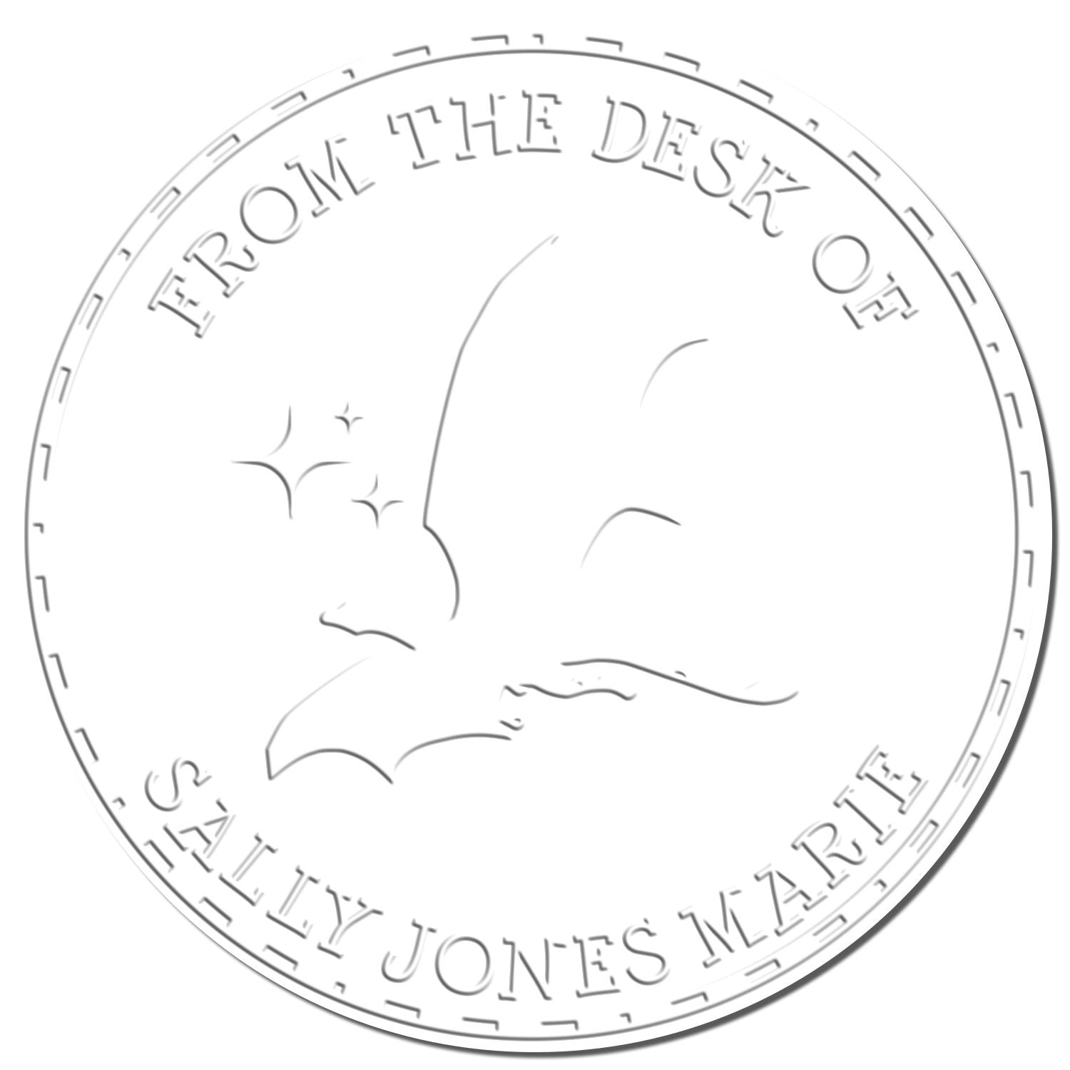 Desk Solar Flare Personalized Name Embossing Stamp - Engineer Seal Stamps