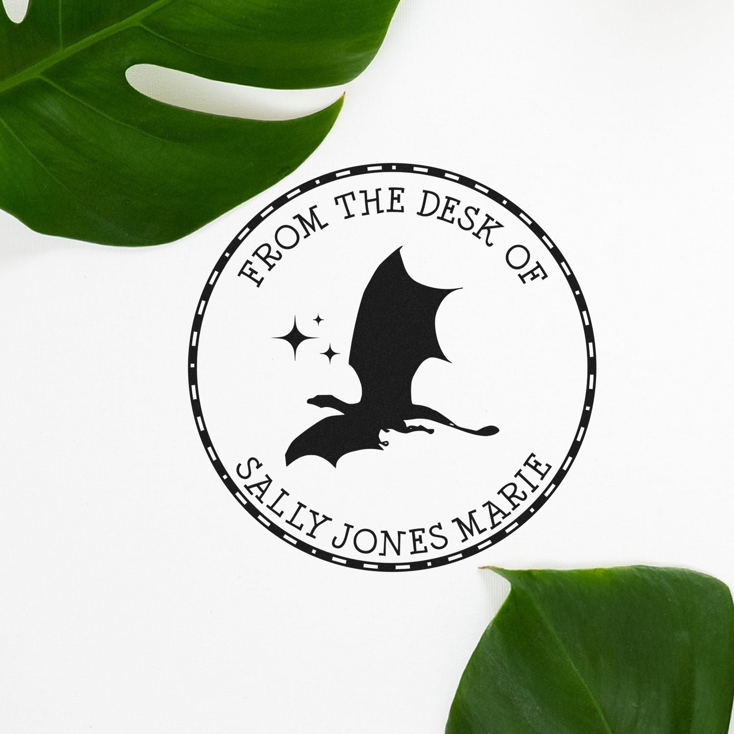 Pre-Inked Solar Flare Personalized Private Library Stamper - Engineer Seal Stamps