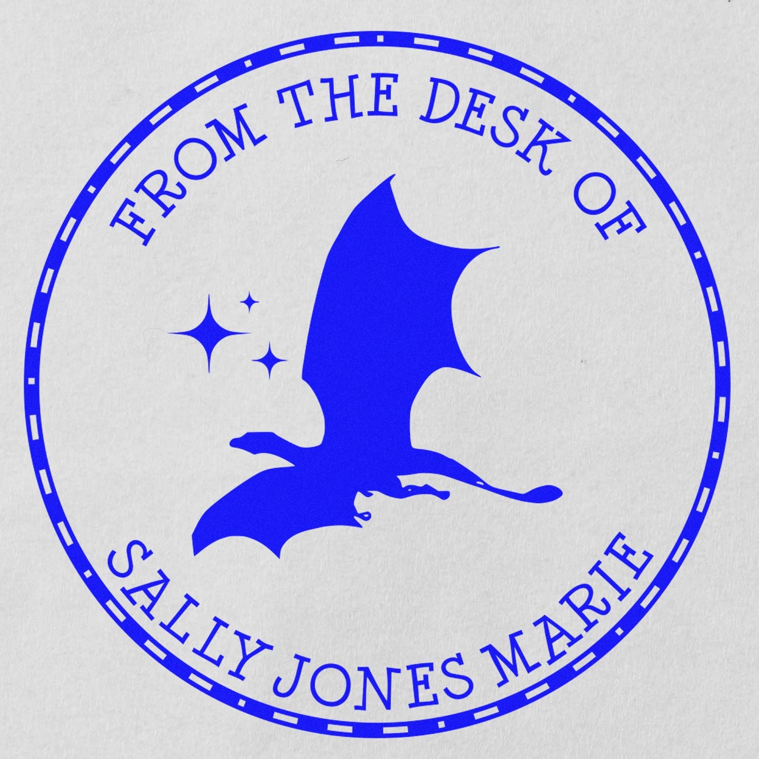 PSI Pre-Inked Solar Flare Personalized Belongs To Stamper - Engineer Seal Stamps