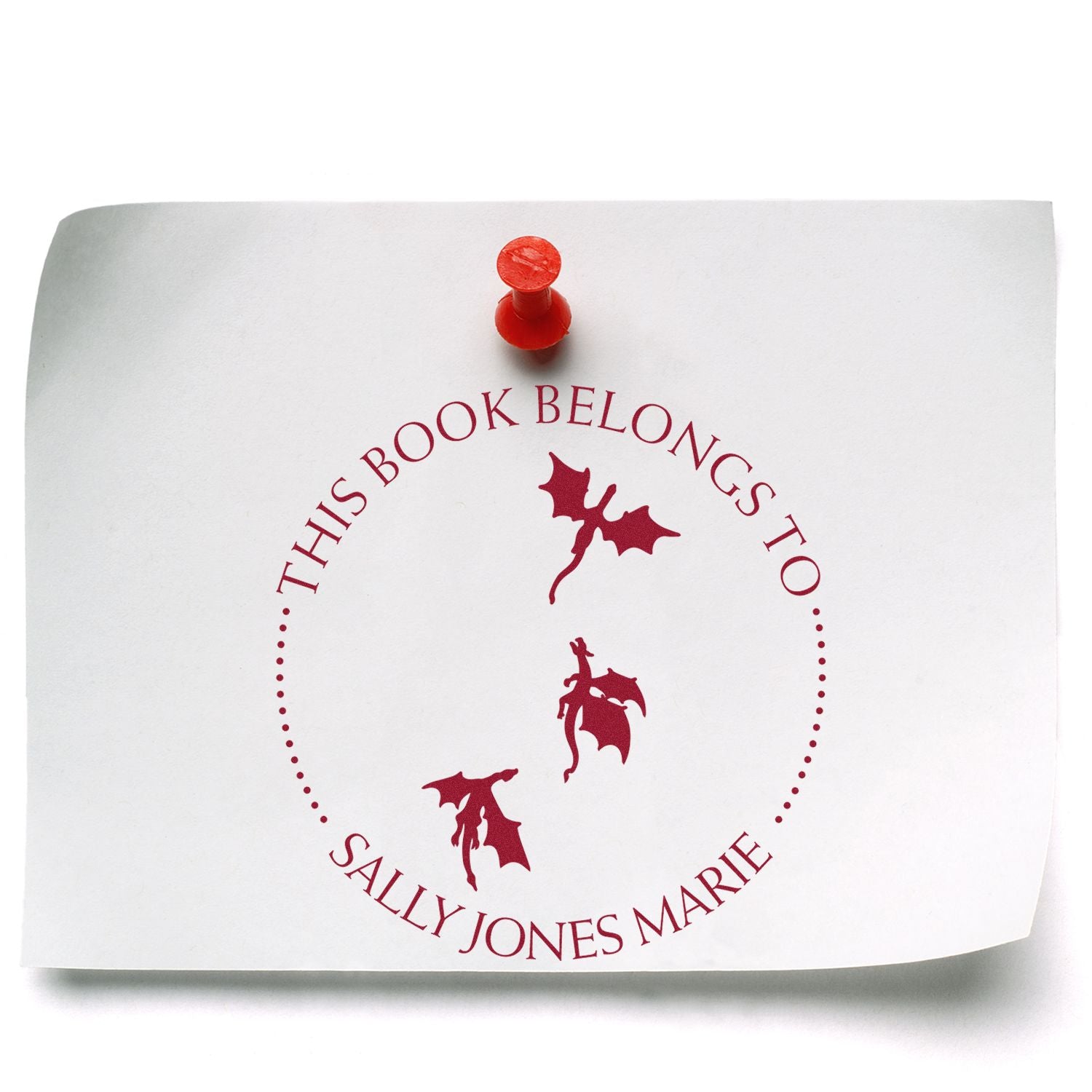 PSI Pre-Inked Nebula Nest Personalized Bibliophile Stamp - Engineer Seal Stamps