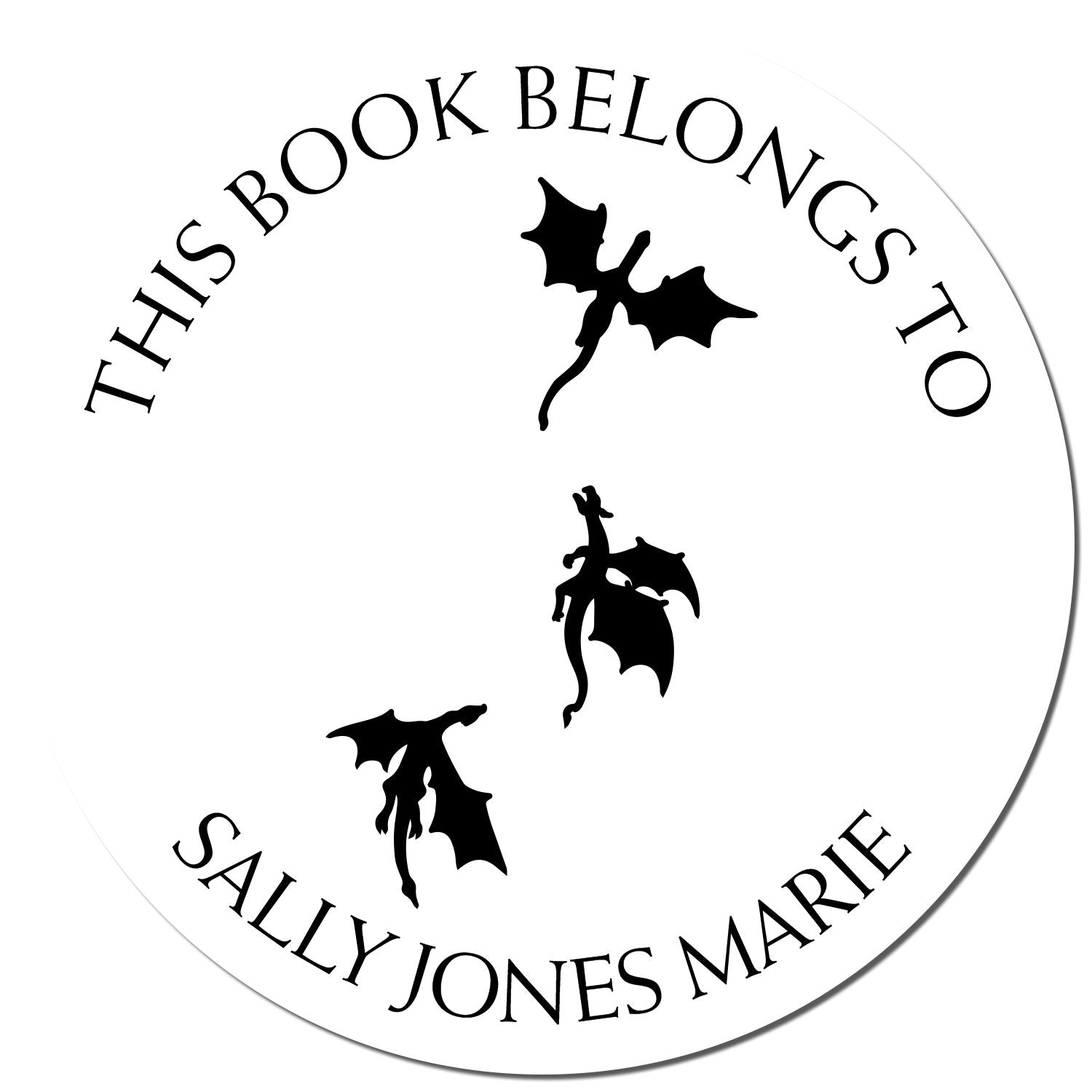 Wood Handle Nebula Nest Custom Library Stamp - Engineer Seal Stamps