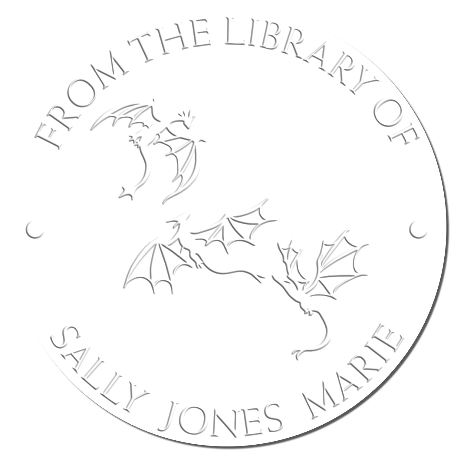 Soft Terra Twilight Personalized Book Library Embossing Stamp - Engineer Seal Stamps