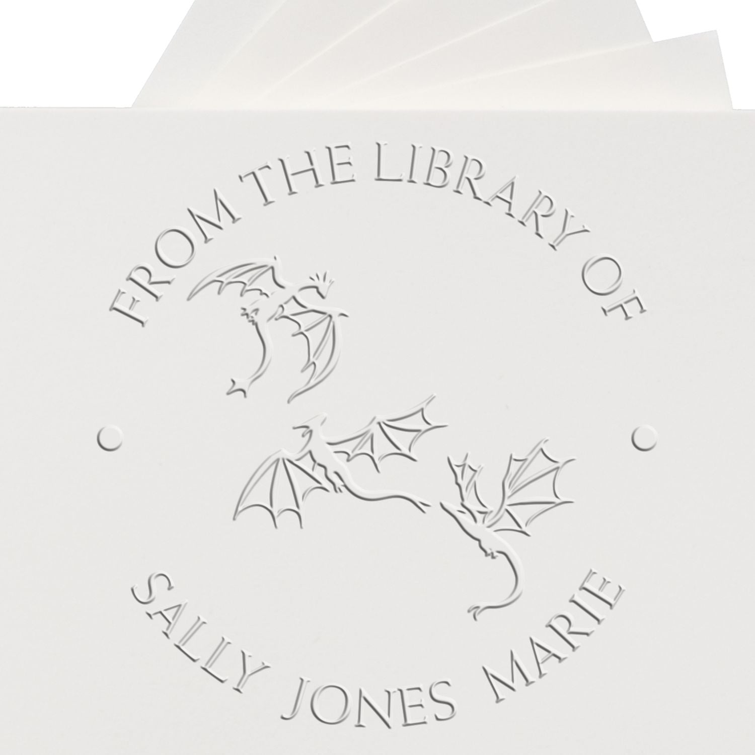 Soft Terra Twilight Personalized Book Library Embossing Stamp