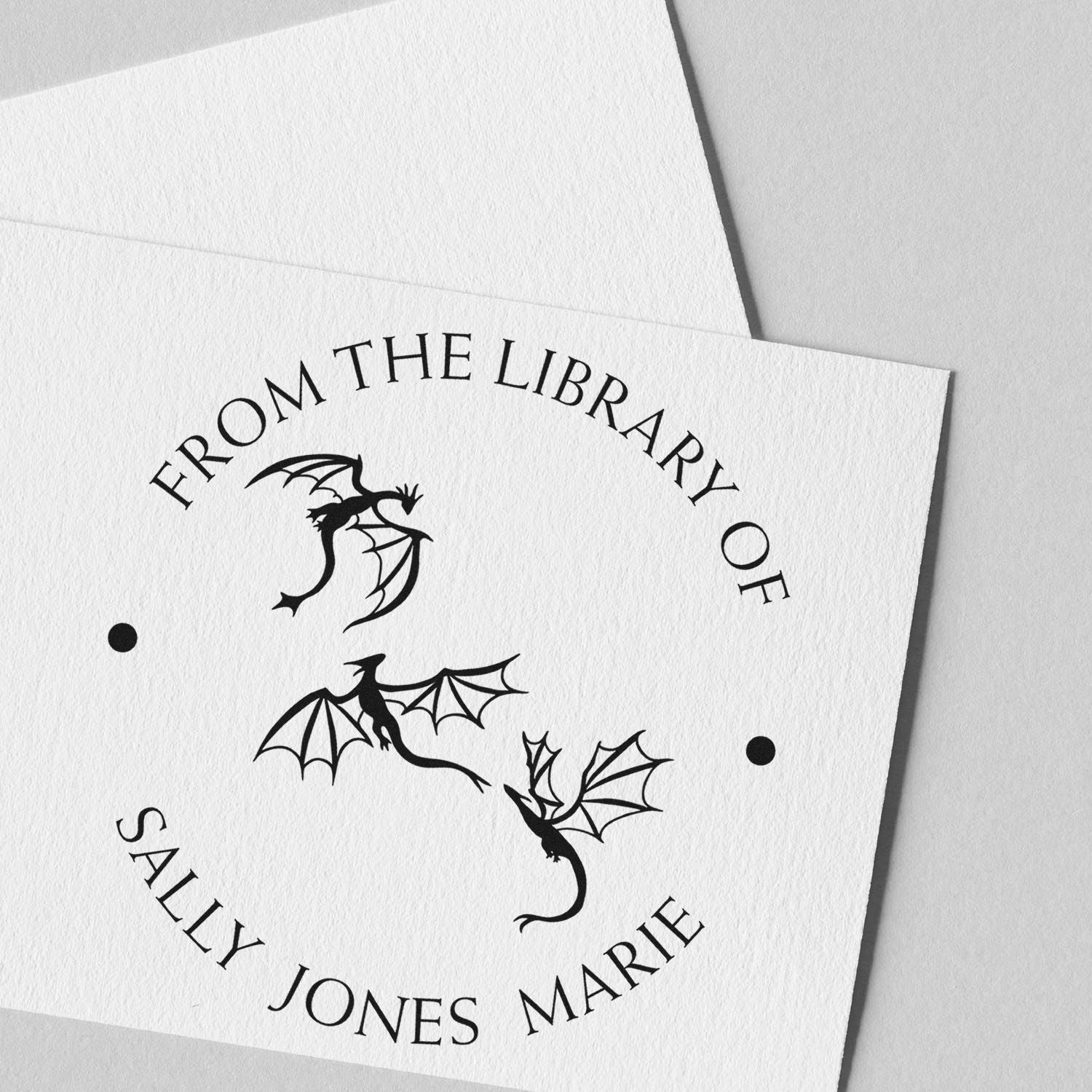 PSI Pre-Inked Terra Twilight Personalized Bibliophile Stamper - Engineer Seal Stamps