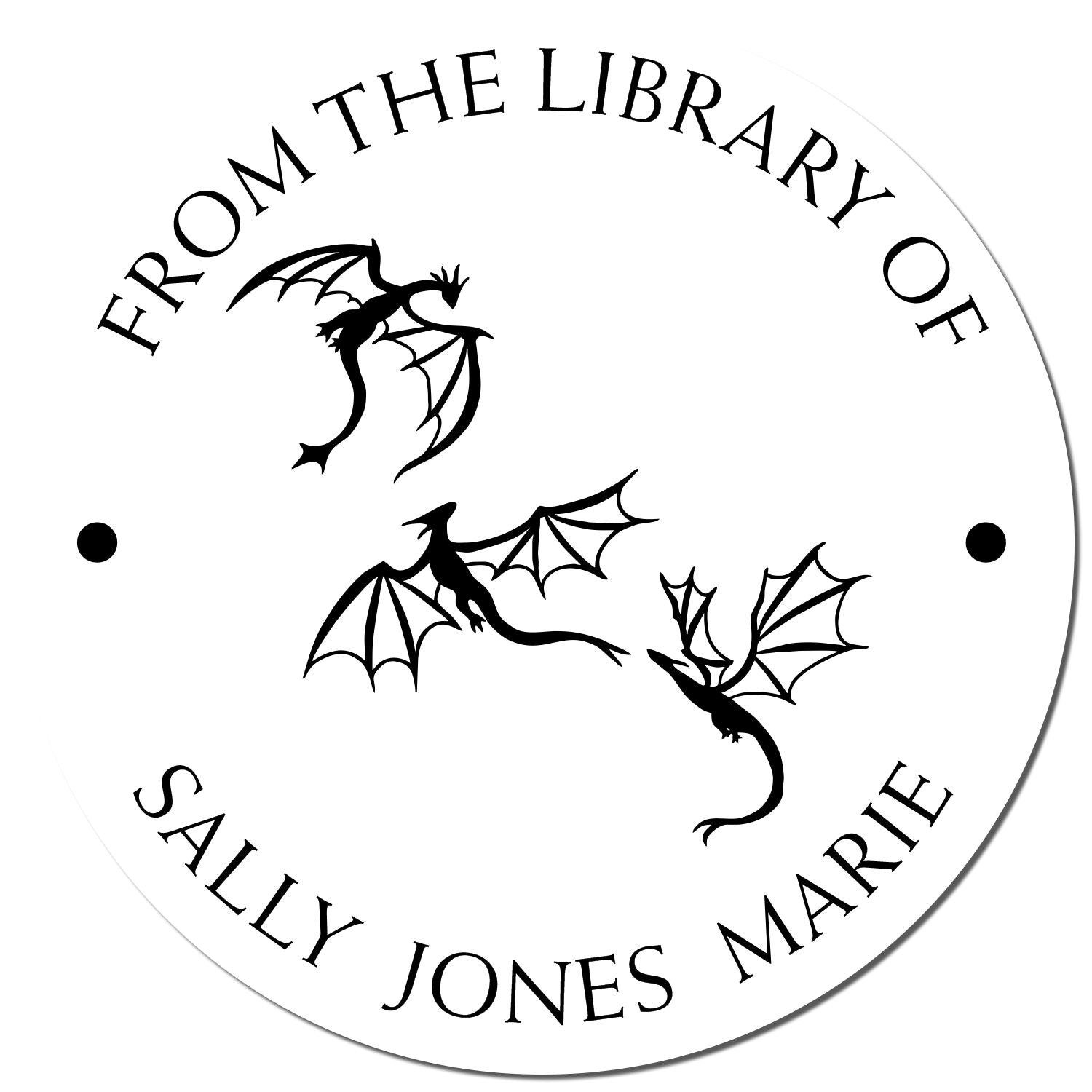 PSI Pre-Inked Terra Twilight Personalized Bibliophile Stamper - Engineer Seal Stamps