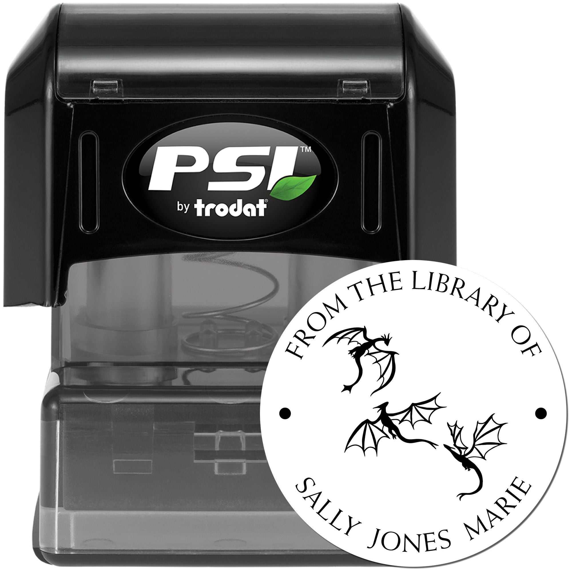 PSI Pre-Inked Terra Twilight Personalized Bibliophile Stamper - Engineer Seal Stamps