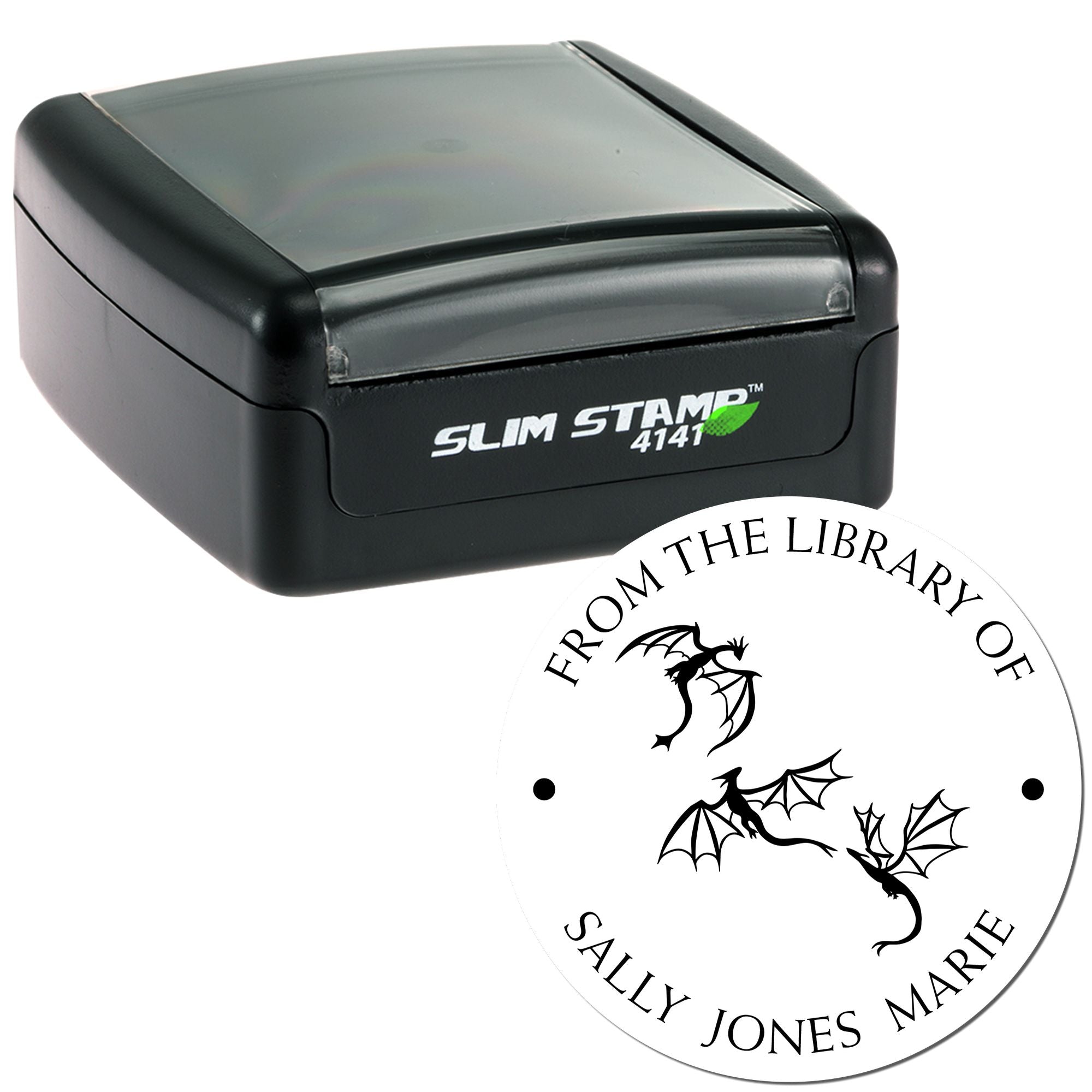 Pre-Inked Terra Twilight Personalized Read It Stamper - Engineer Seal Stamps