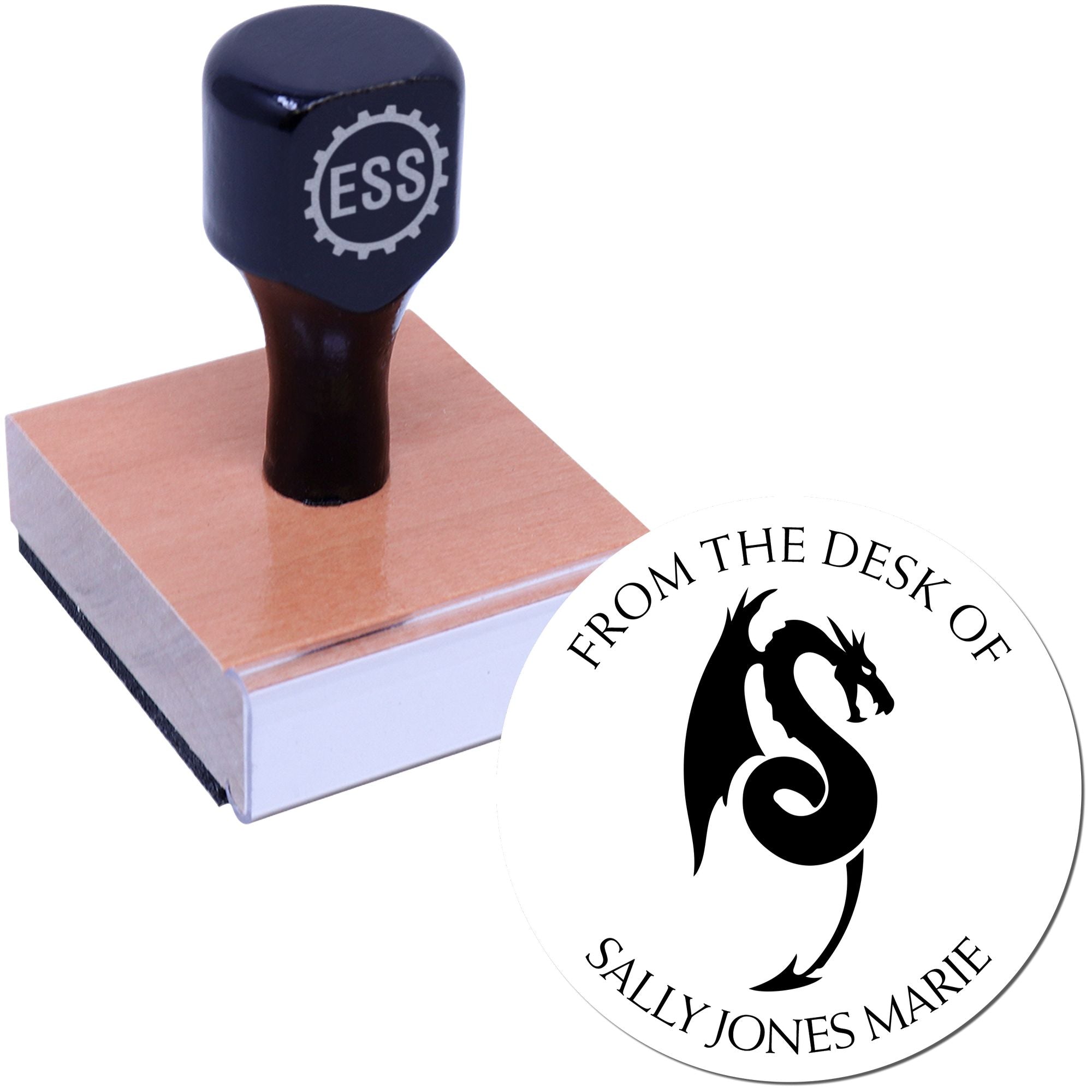 Wood Handle Whisper Wind Custom Library Collection Stamp - Engineer Seal Stamps