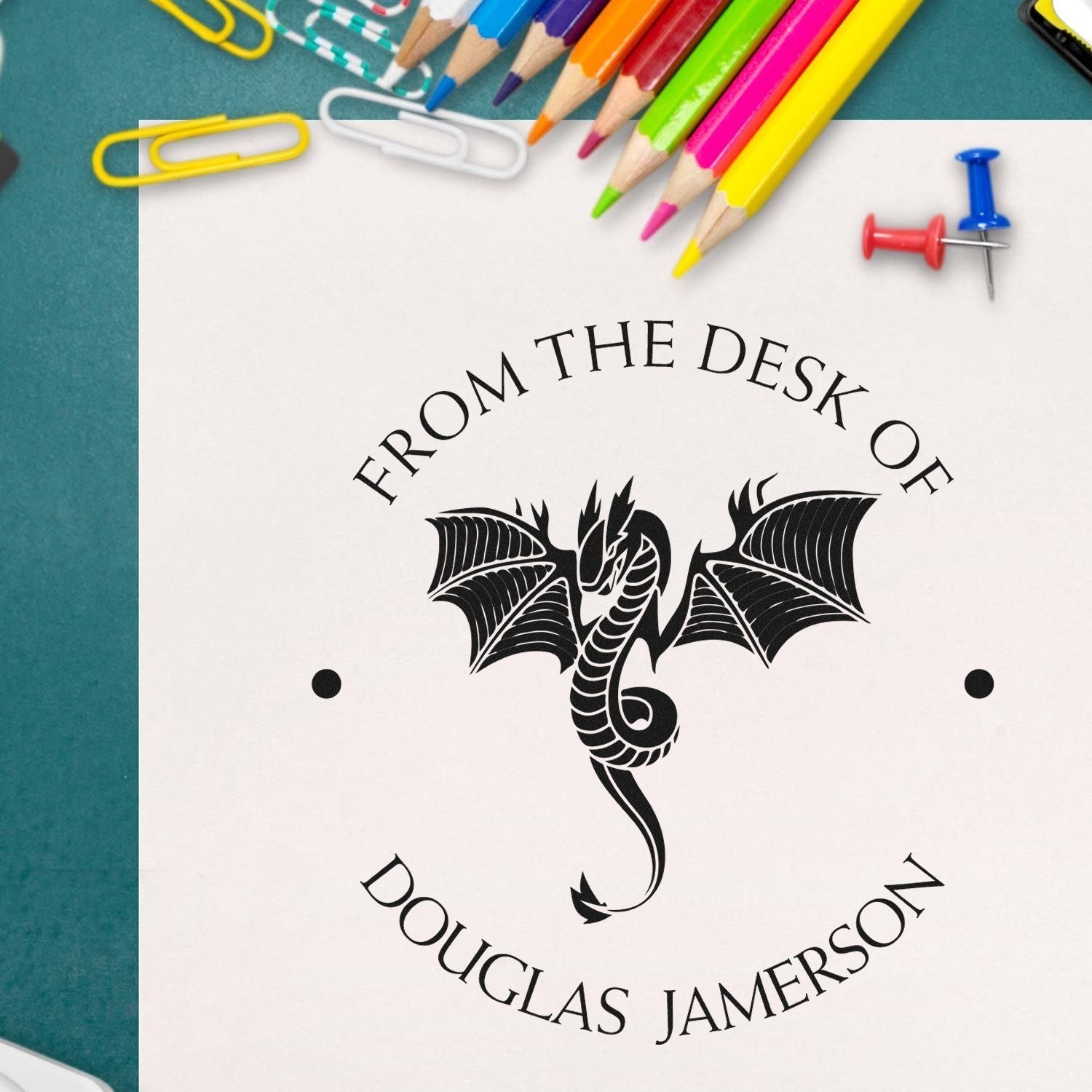PSI Pre-Inked Rainbow Ridge Personalized Book Stamper - Engineer Seal Stamps