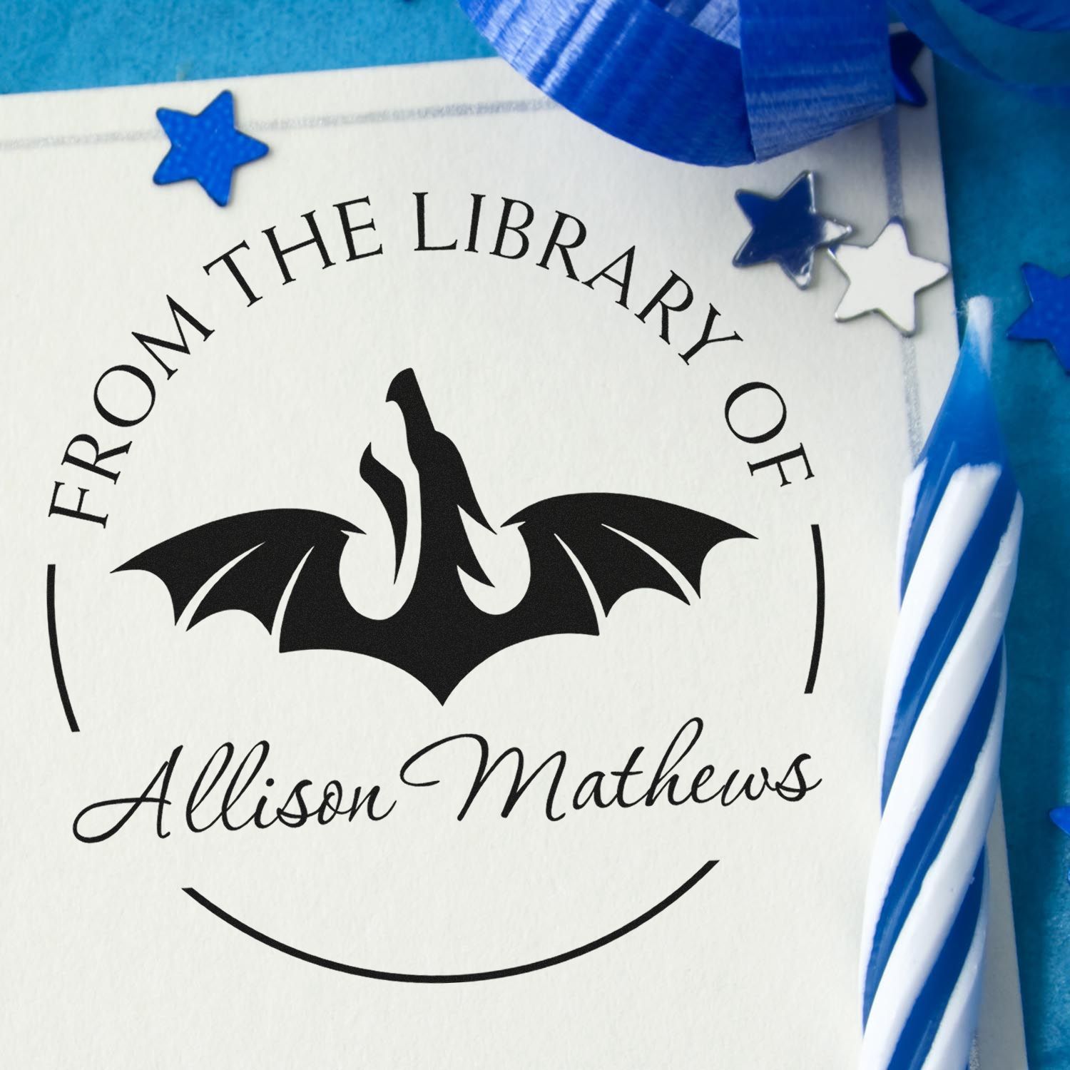 Pre-Inked Crystal Crest Personalized Reader Stamp - Engineer Seal Stamps