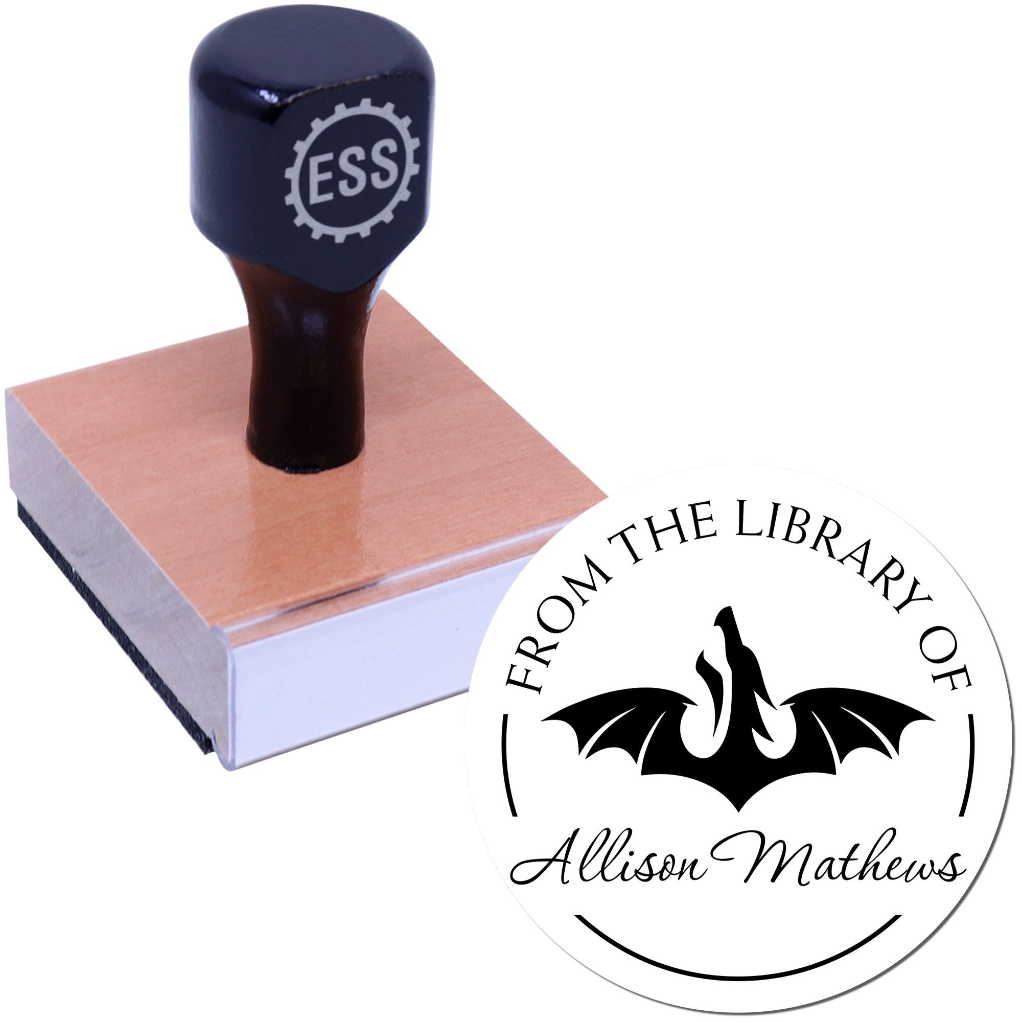 Wood Handle Crystal Crest Custom Library Of Stamp - Engineer Seal Stamps