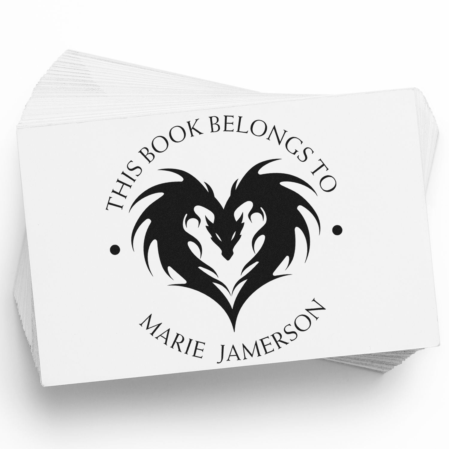 Self-Inking Ember Flame Custom Made Bookplate Stamper - Engineer Seal Stamps