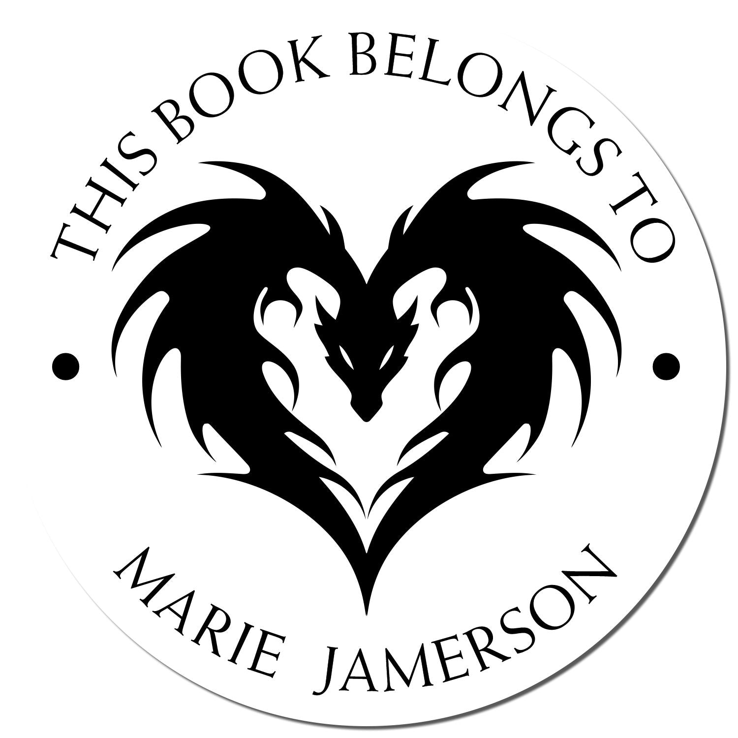 Self-Inking Ember Flame Custom Made Bookplate Stamper - Engineer Seal Stamps