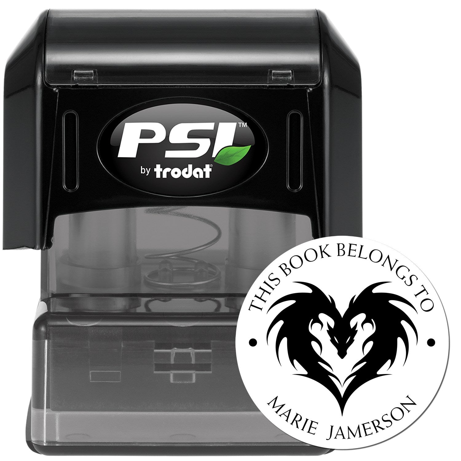 PSI Pre-Inked Ember Flame Personalized Book Library Stamper - Engineer Seal Stamps