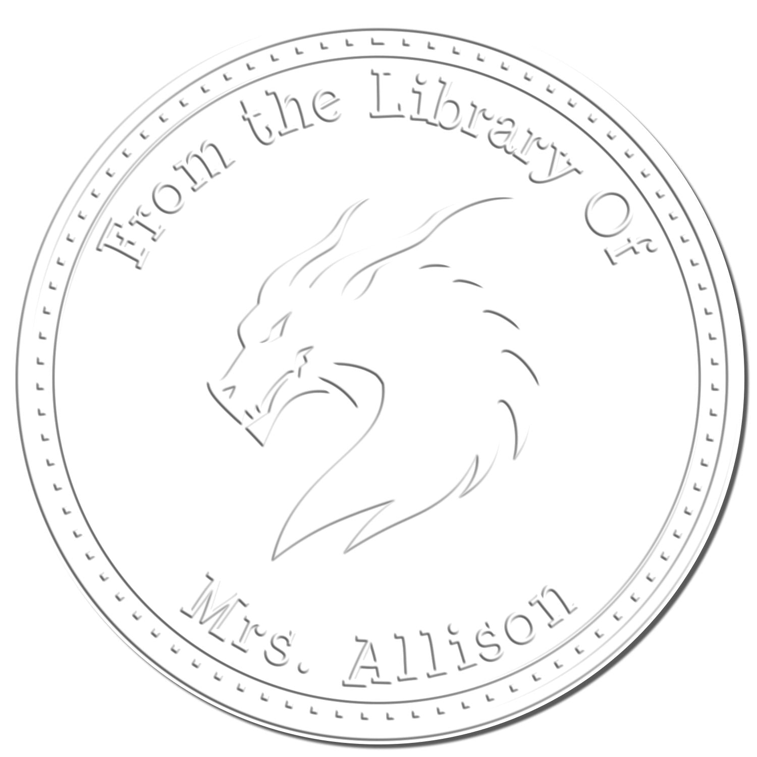 Soft Sky Shimmer Personalized Book Lover Paper Embosser - Engineer Seal Stamps