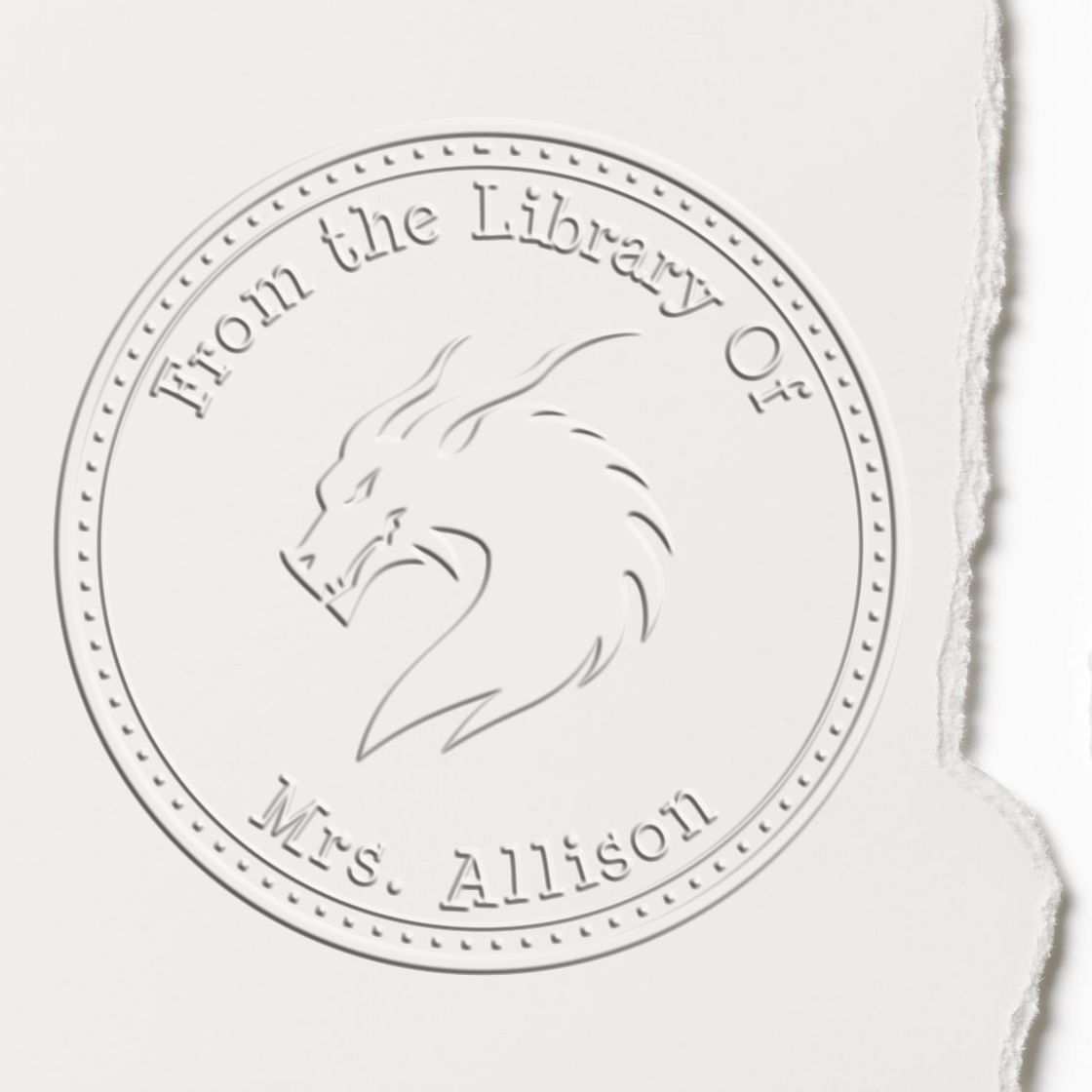 Soft Sky Shimmer Personalized Book Lover Paper Embosser - Engineer Seal Stamps