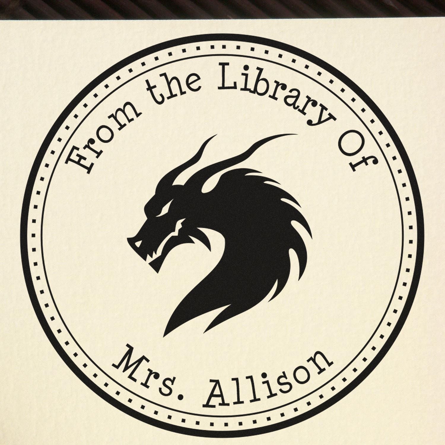 Self-Inking Sky Shimmer Custom Made Bookworm Stamp - Engineer Seal Stamps