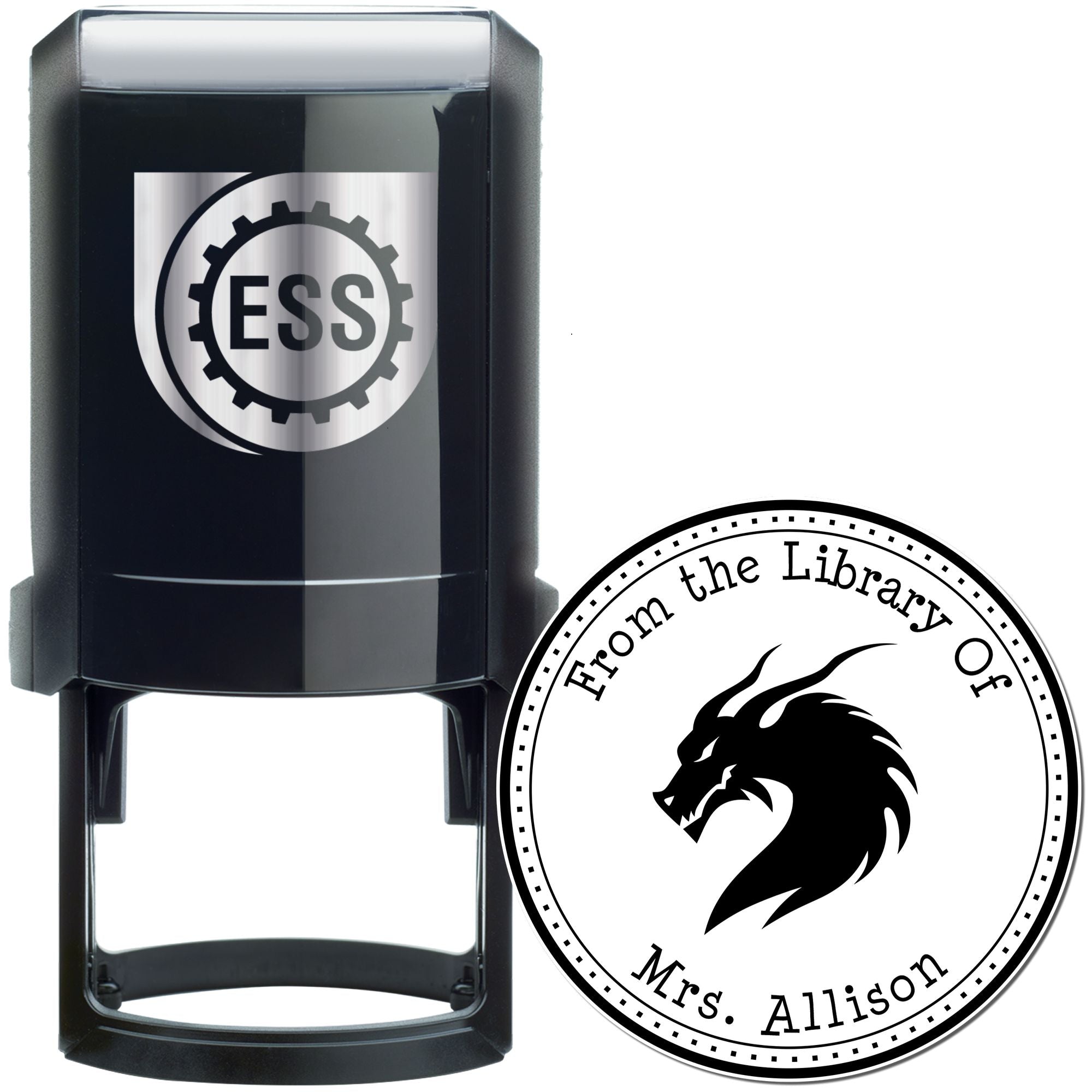 Self-Inking Sky Shimmer Custom Made Bookworm Stamp - Engineer Seal Stamps