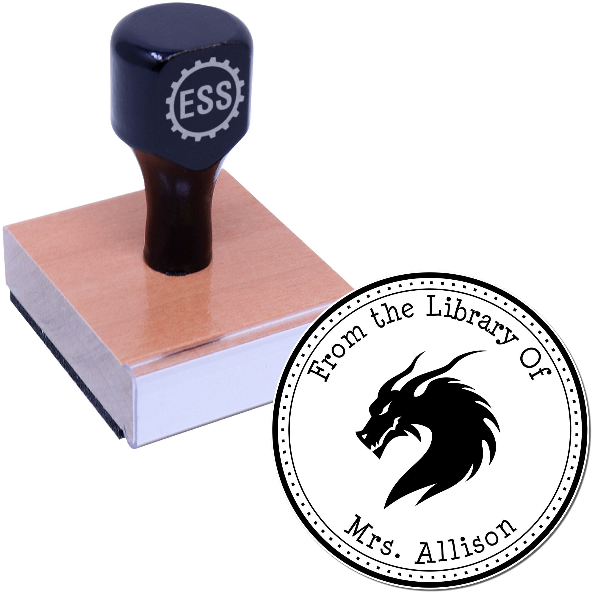 Wood Handle Sky Shimmer Custom Love It Stamp - Engineer Seal Stamps