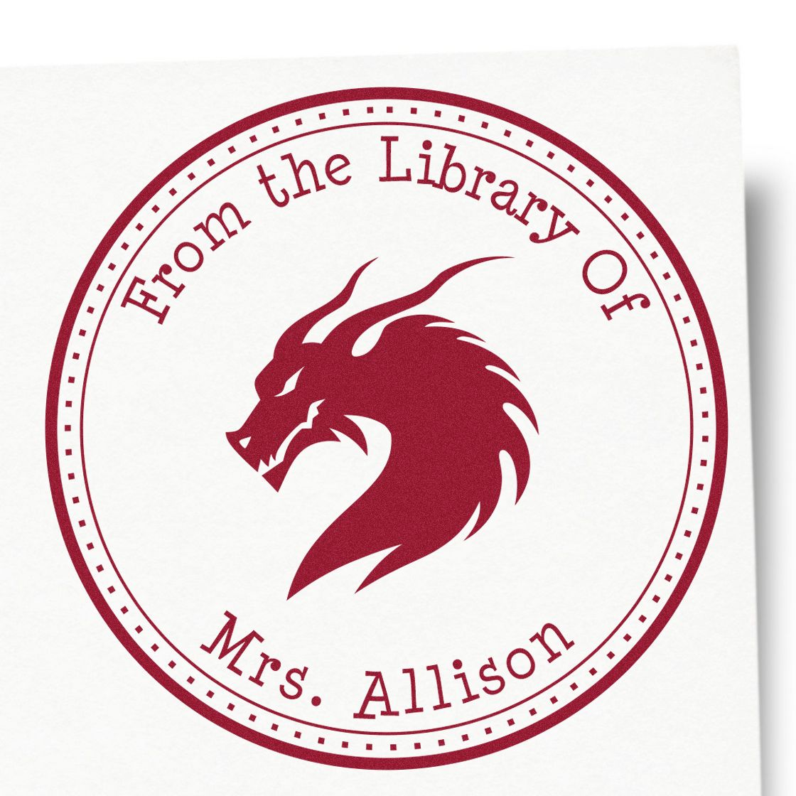 PSI Pre-Inked Frost Fang Personalized Book Lover Stamper - Engineer Seal Stamps