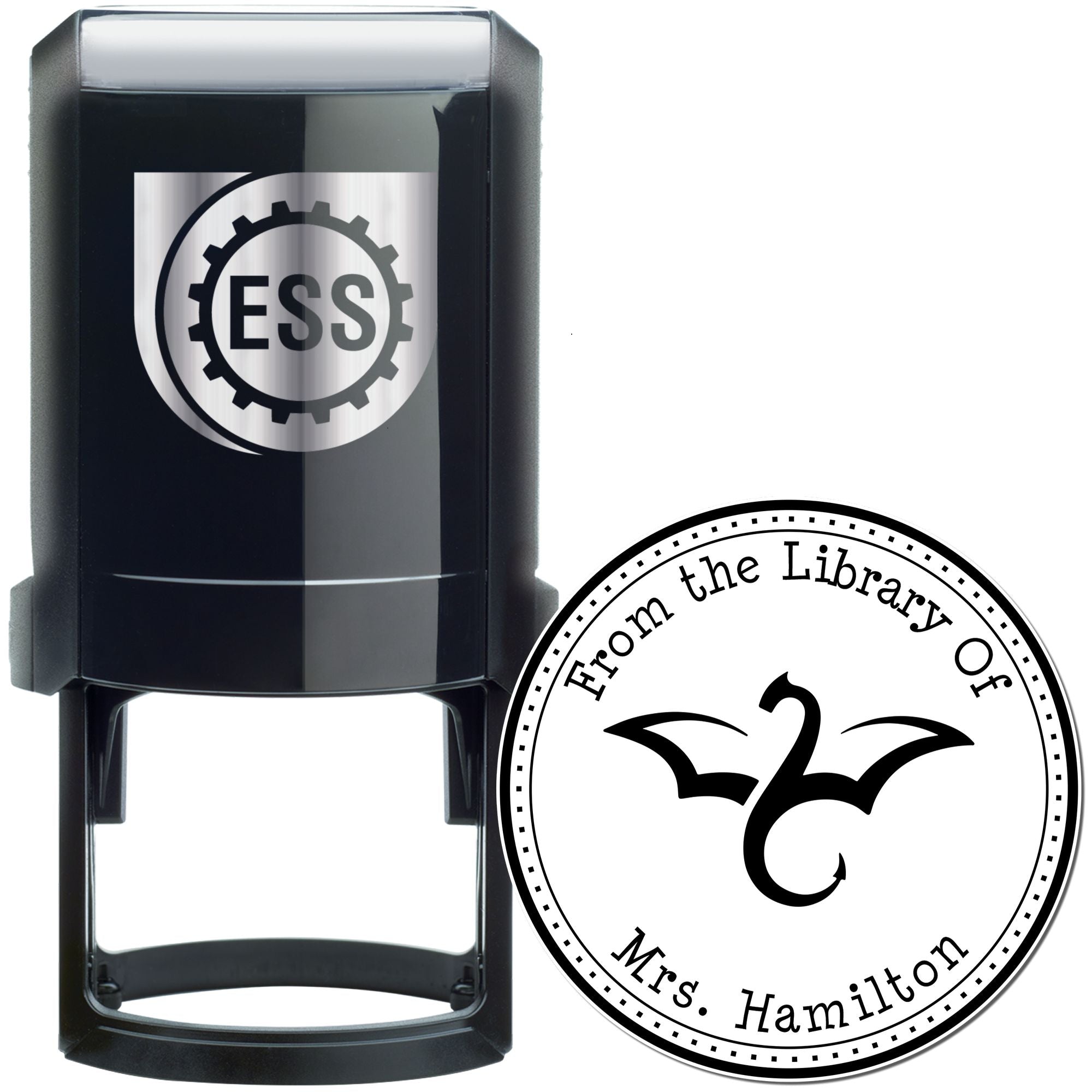 Self-Inking Thunder Wing Custom Made From The Library Of Stamp - Engineer Seal Stamps