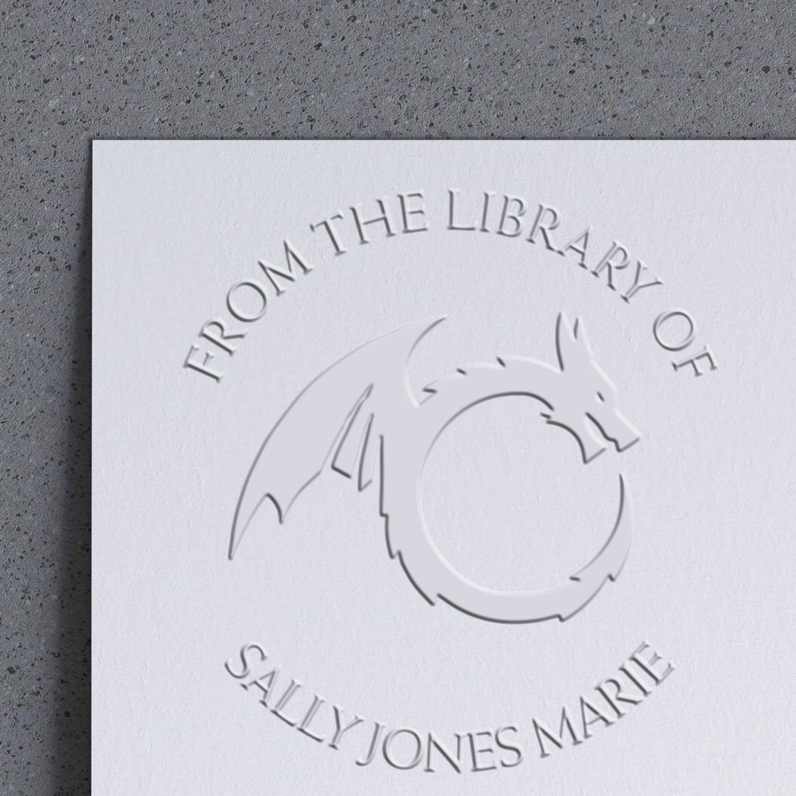 Hybrid Star Fire Personalized Library Seal Press - Engineer Seal Stamps